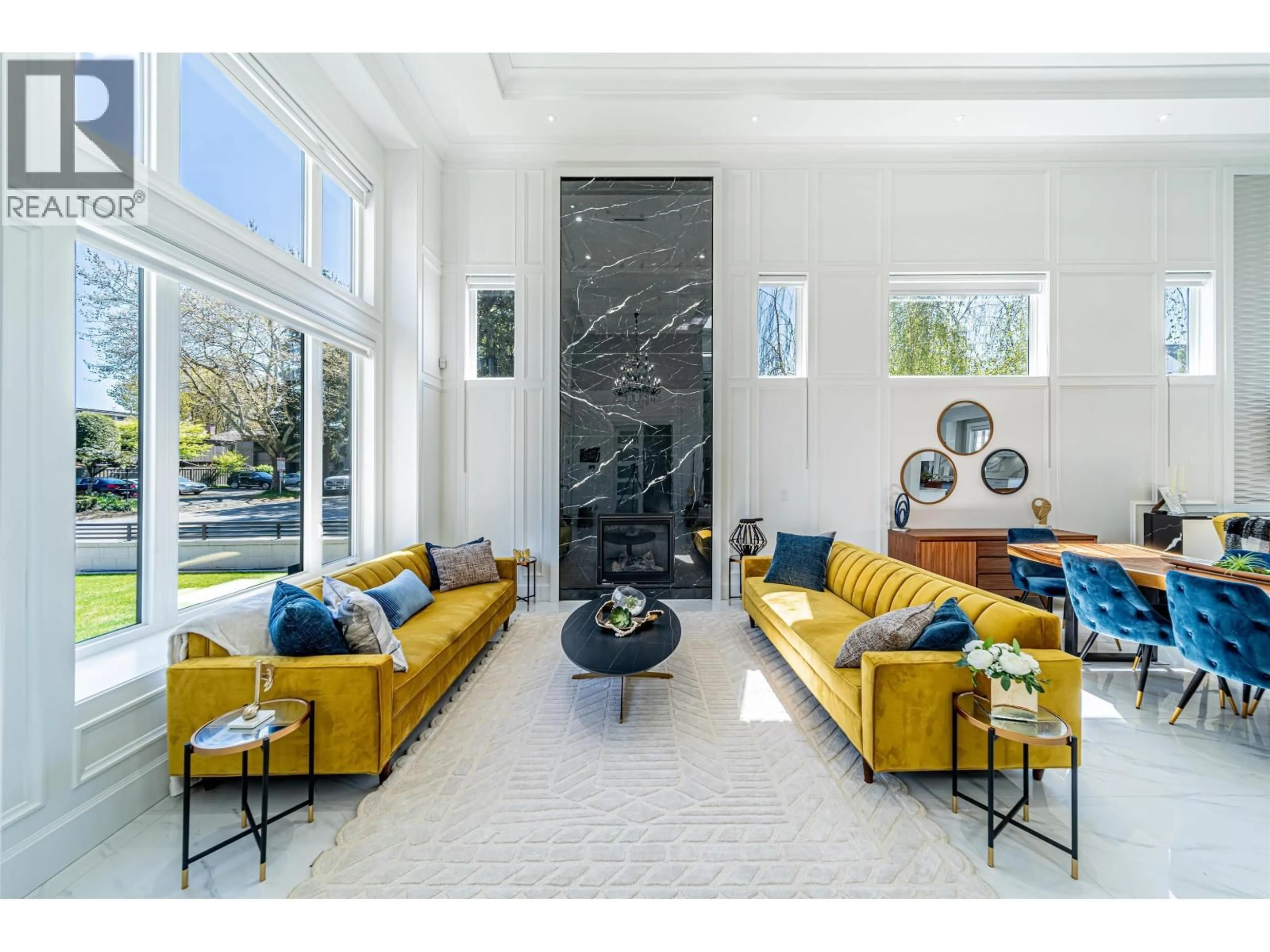 Living room with furniture, ceramic/tile floor for 9291 GLENALLAN DRIVE, Richmond British Columbia V7A2S6
