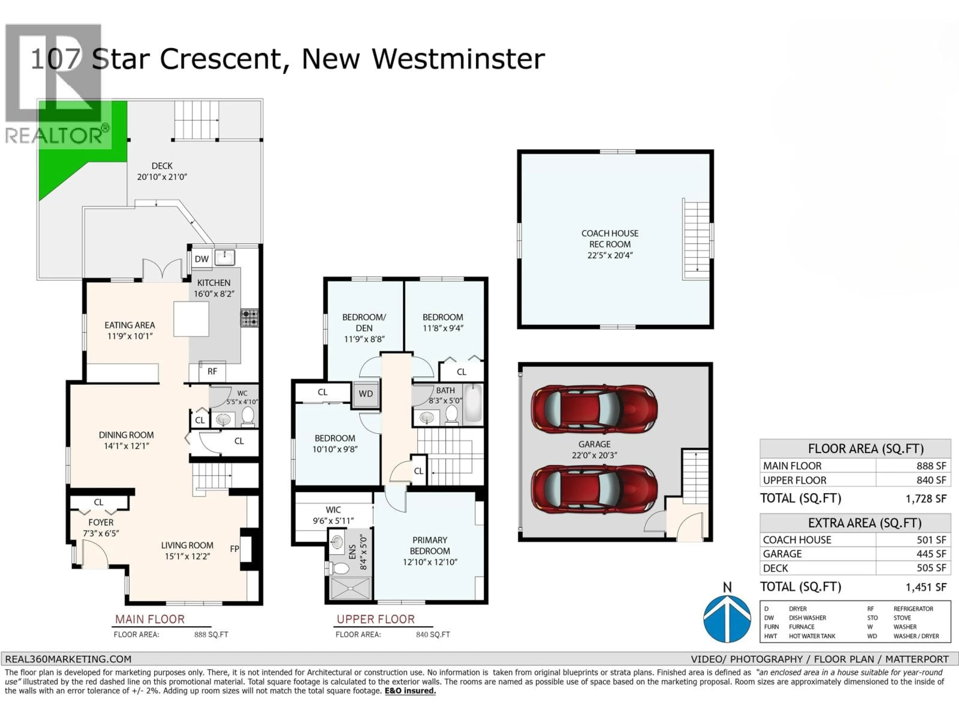 Floor plan for 107 STAR CRESCENT, New Westminster British Columbia V3M6X6
