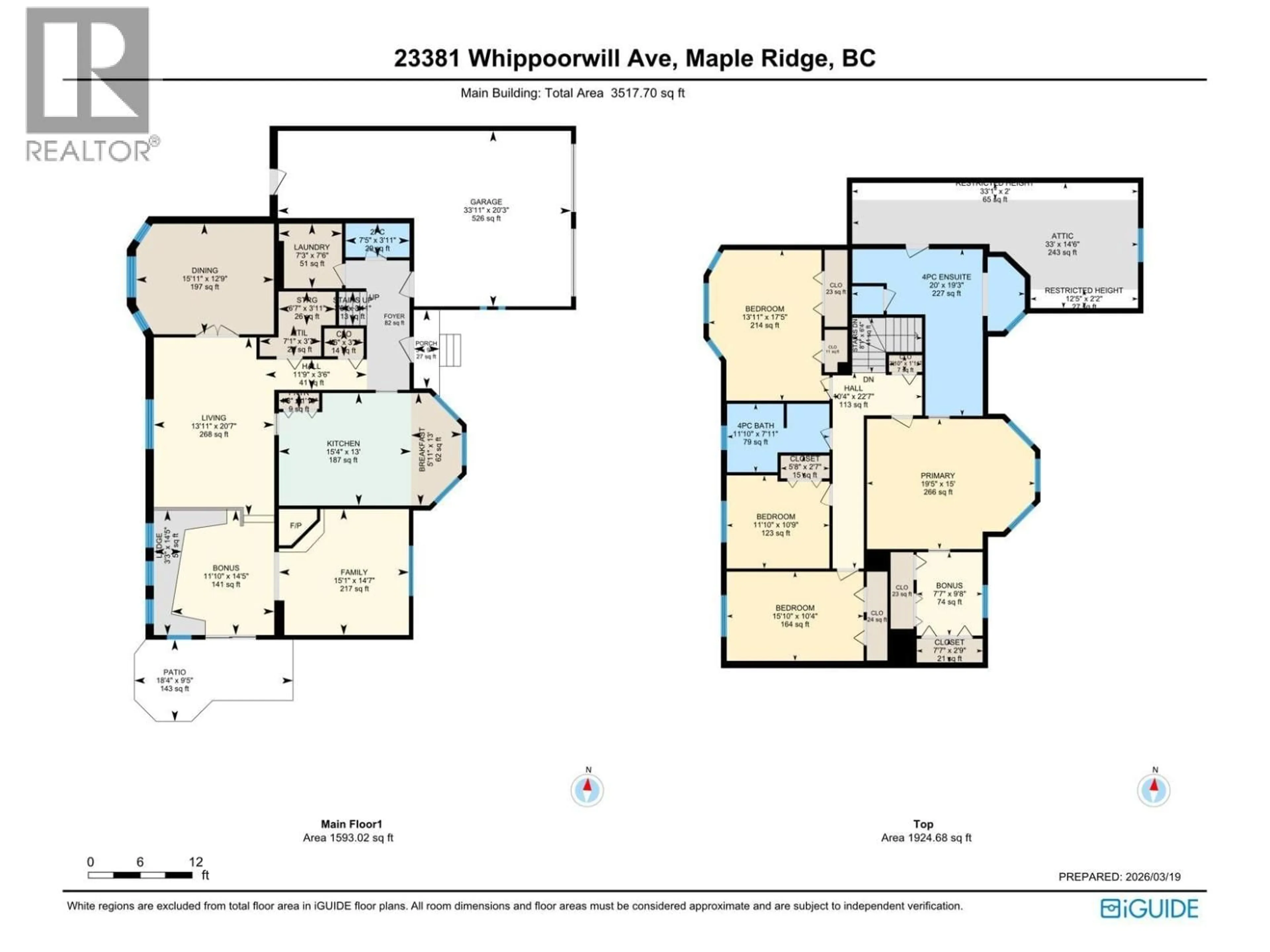 Floor plan for 23381 WHIPPOORWILL AVENUE, Maple Ridge British Columbia V2X9L8