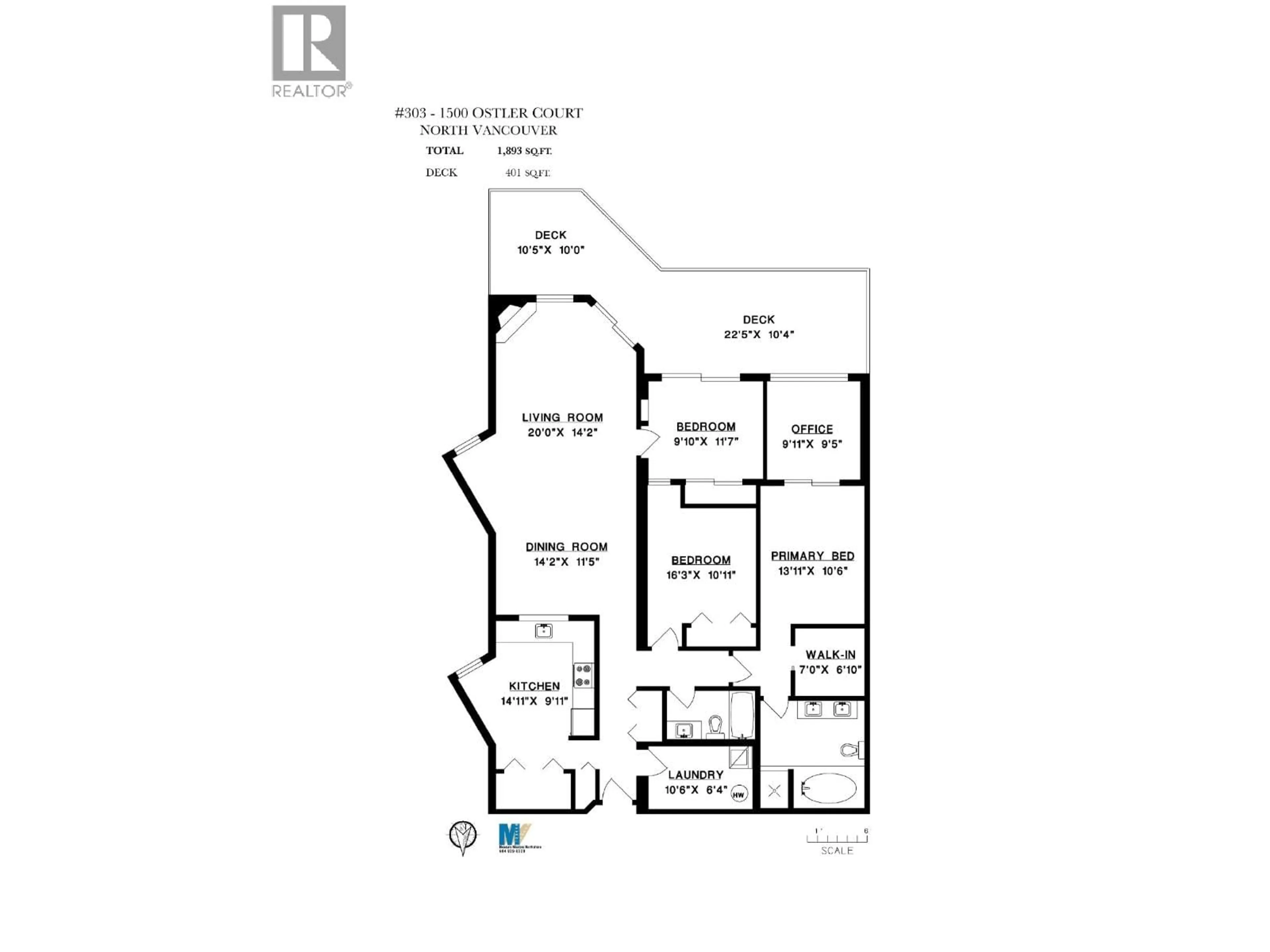 Floor plan for 303 - 1500 OSTLER COURT, North Vancouver British Columbia V7G2S2