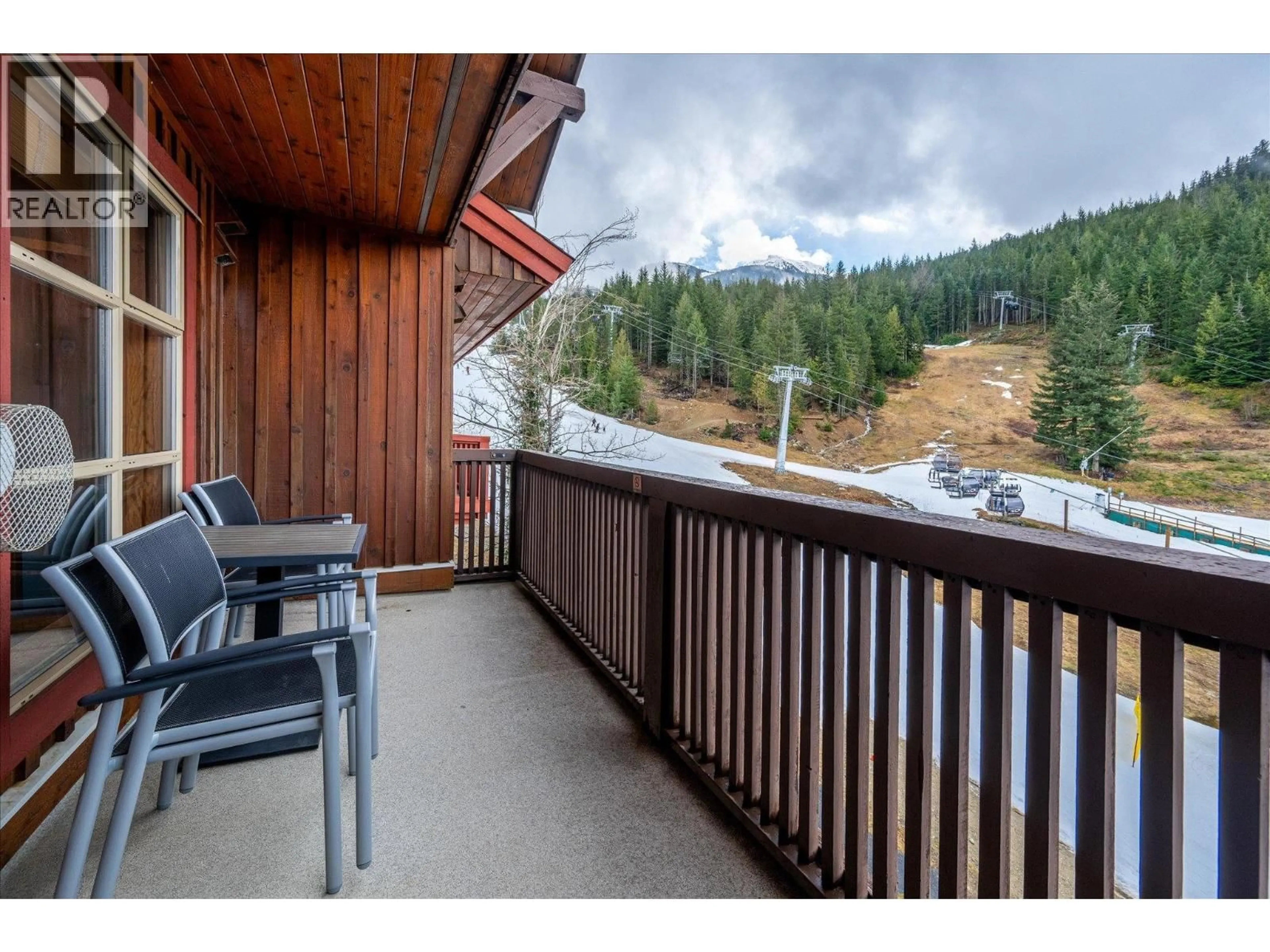 Balcony in the apartment, mountain view for 637B - 2036 LONDON LANE, Whistler British Columbia V8E0N7