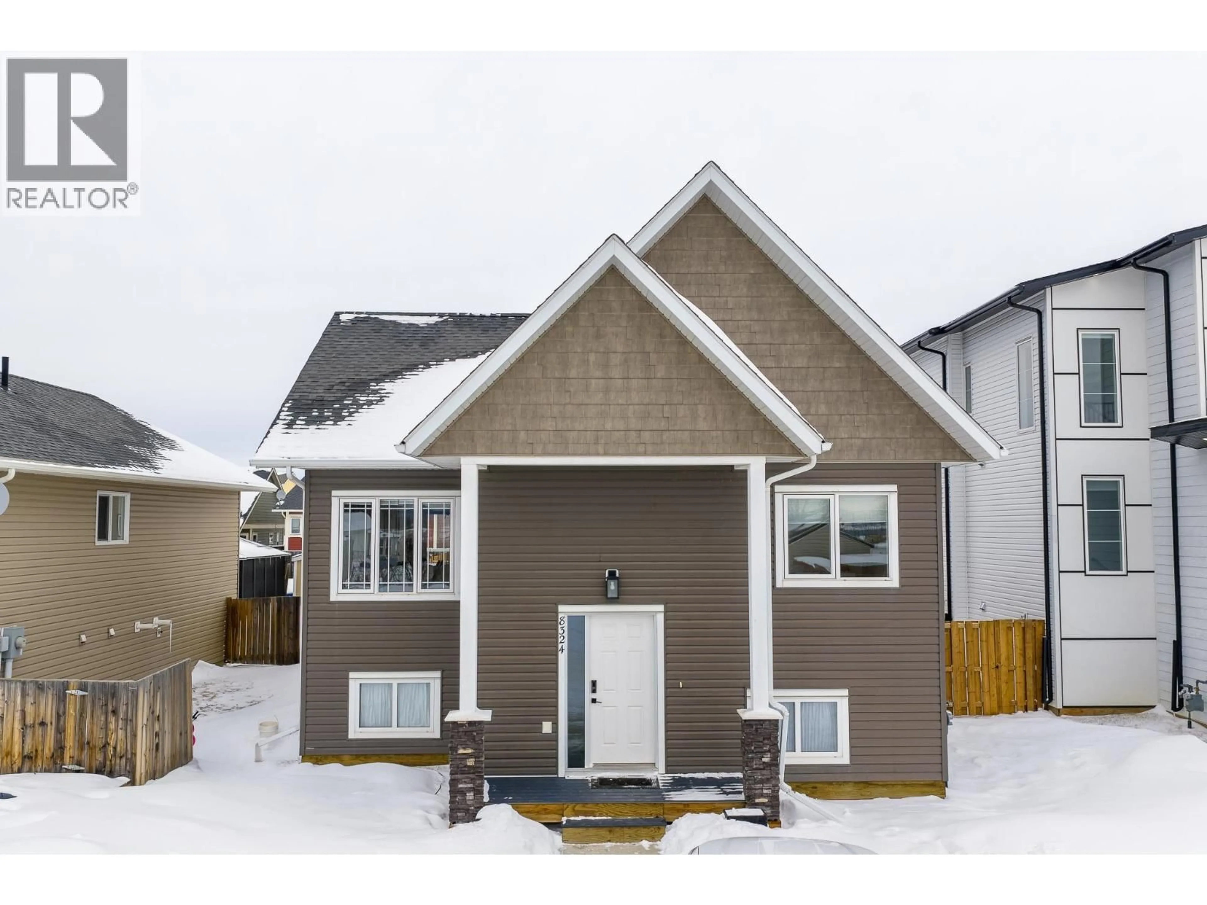 Home with vinyl exterior material, street for 8324 85 AVENUE, Fort St. John British Columbia V1J0G3