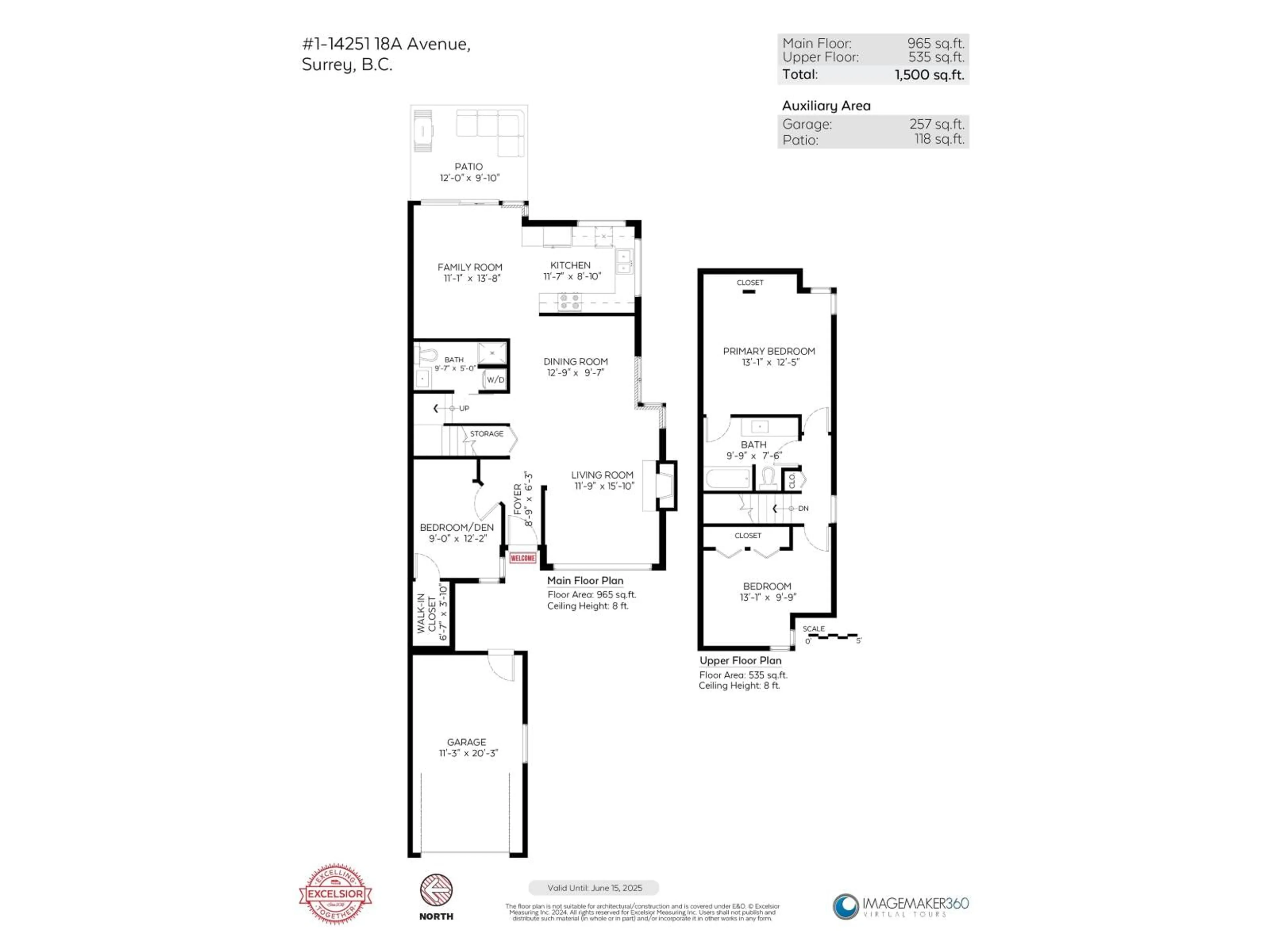 Floor plan for 1 - 14251 18A AVENUE, Surrey British Columbia V4A7N8