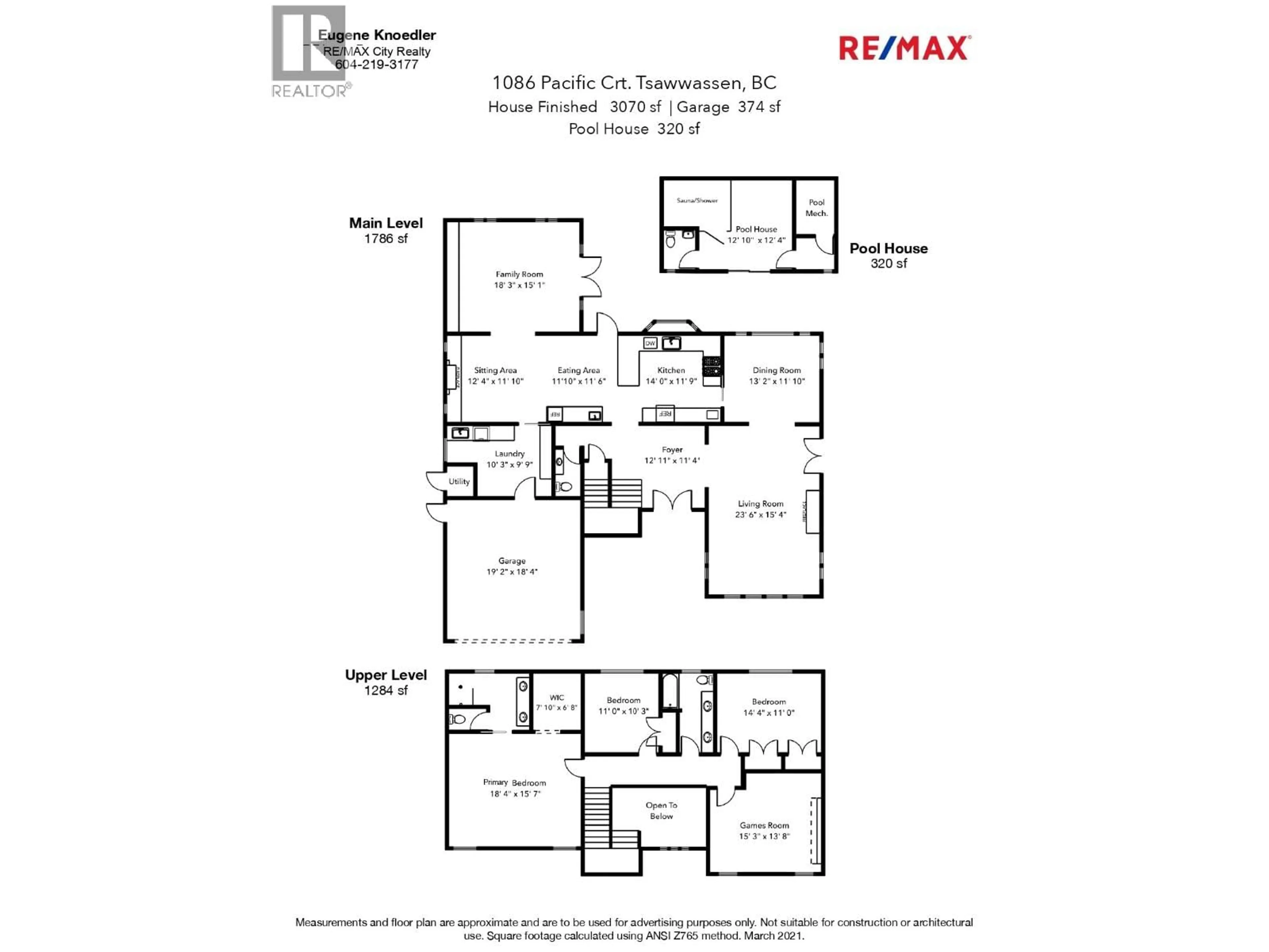 Floor plan for 1086 PACIFIC COURT, Delta British Columbia V4M3S3