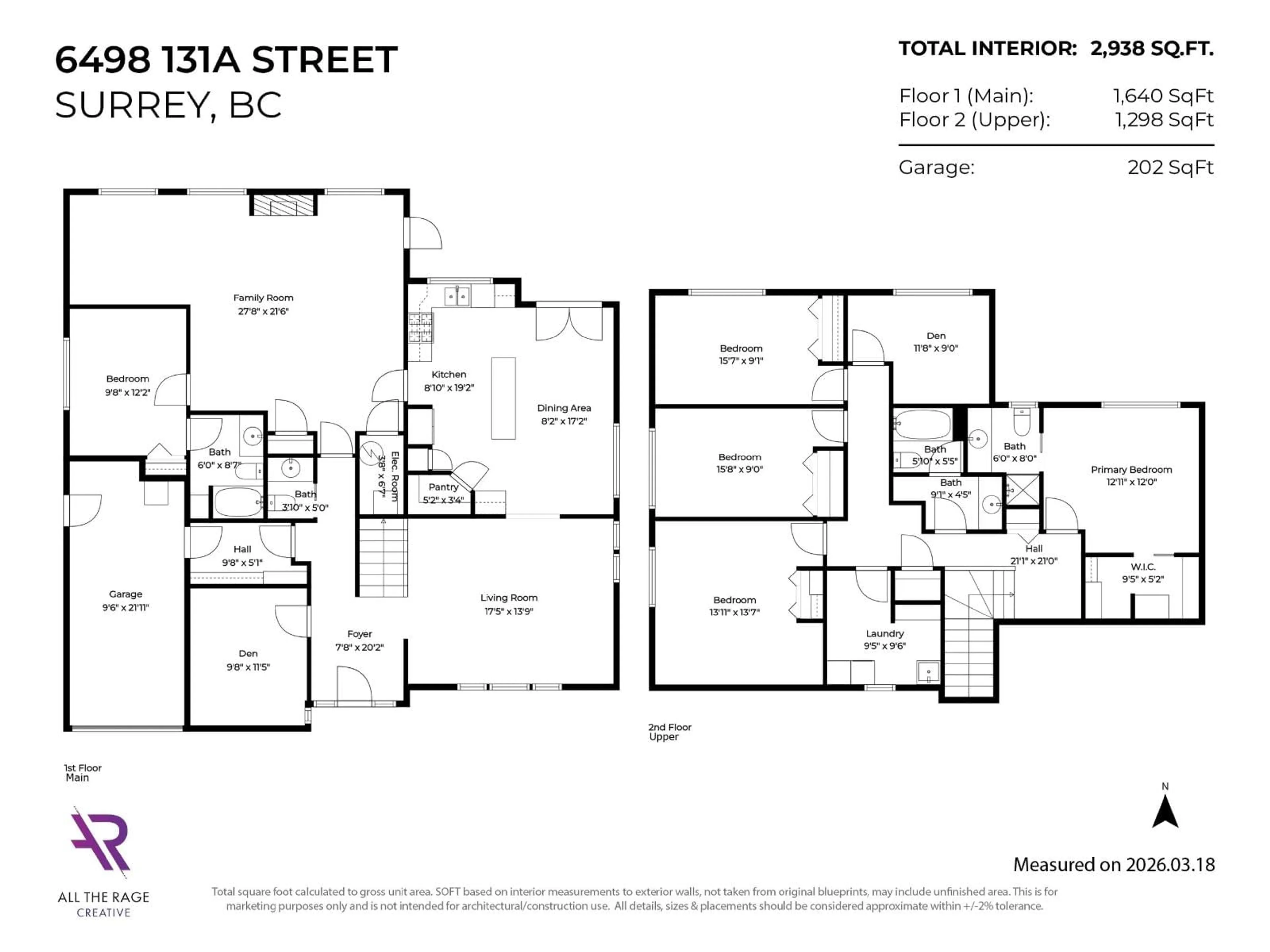 Floor plan for 6498 131A STREET, Surrey British Columbia V3W7P4