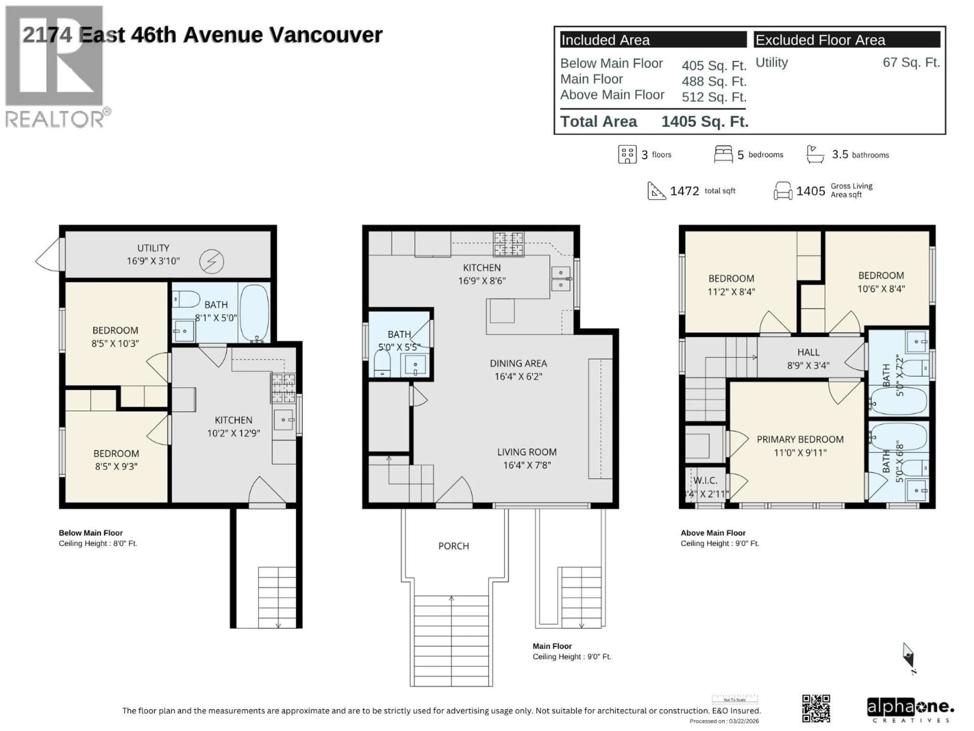Floor plan for 2174 46TH AVENUE, Vancouver British Columbia V5P1P4
