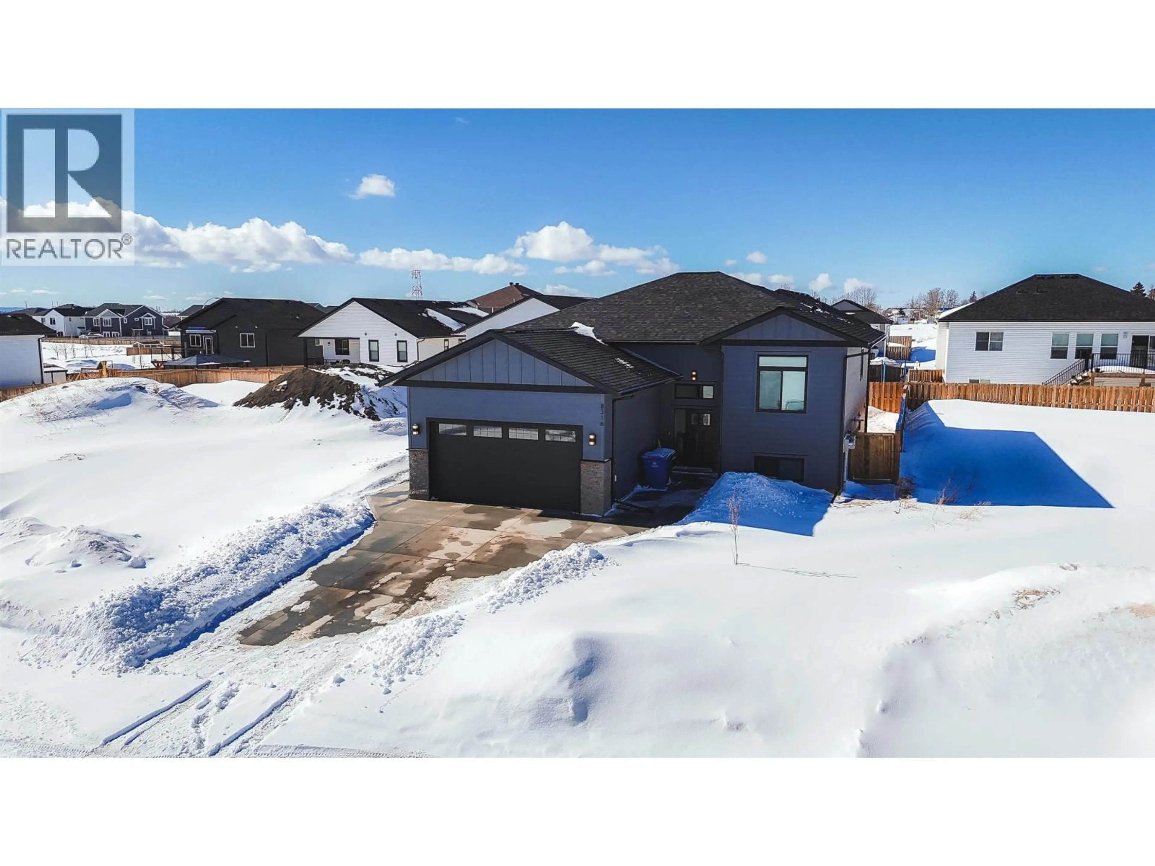 A pic from outside/outdoor area/front of a property/back of a property/a pic from drone, street for 8316 79A STREET, Fort St. John British Columbia V1J0P5