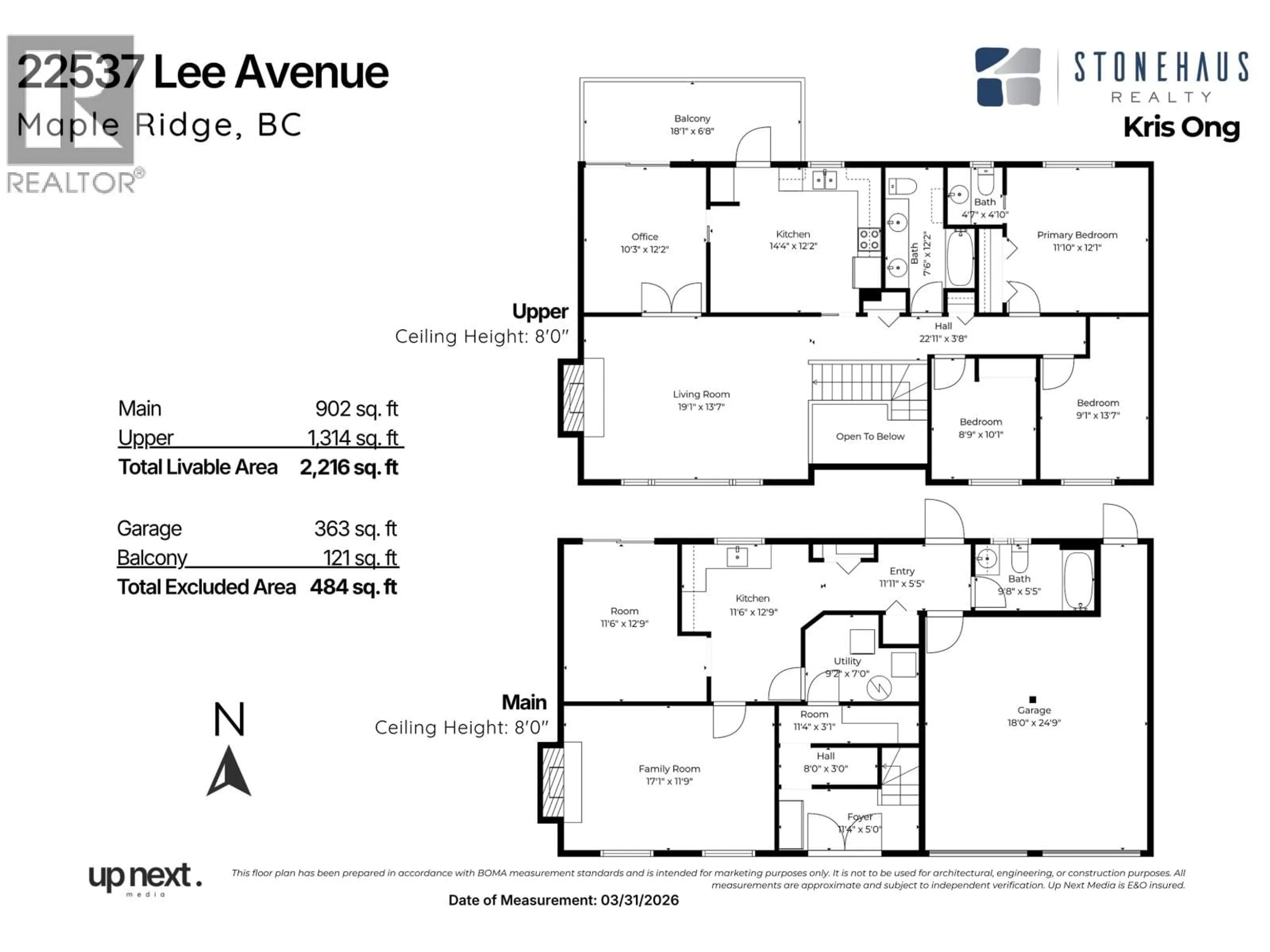 Floor plan for 22537 LEE AVENUE, Maple Ridge British Columbia V2X4G6