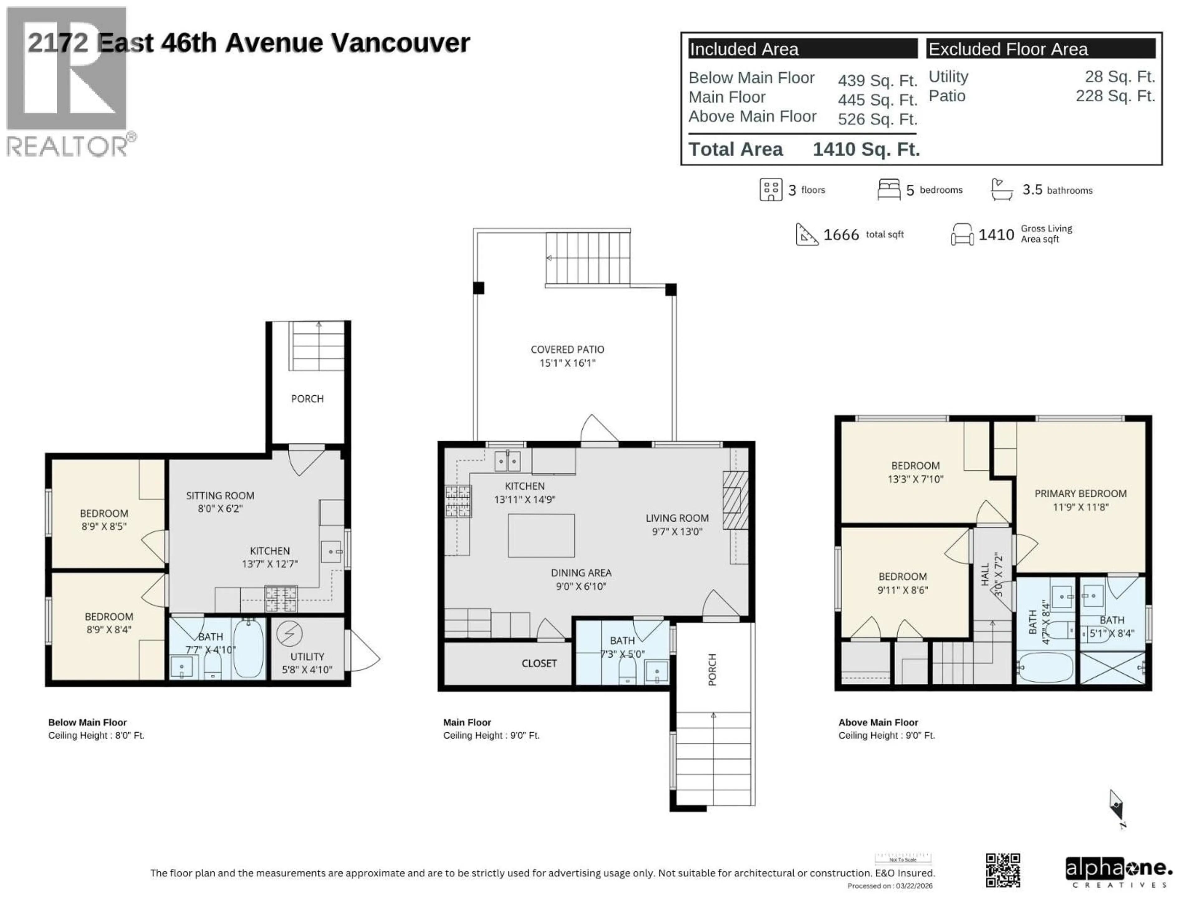 Floor plan for 2172 46TH AVENUE, Vancouver British Columbia V5P1P4