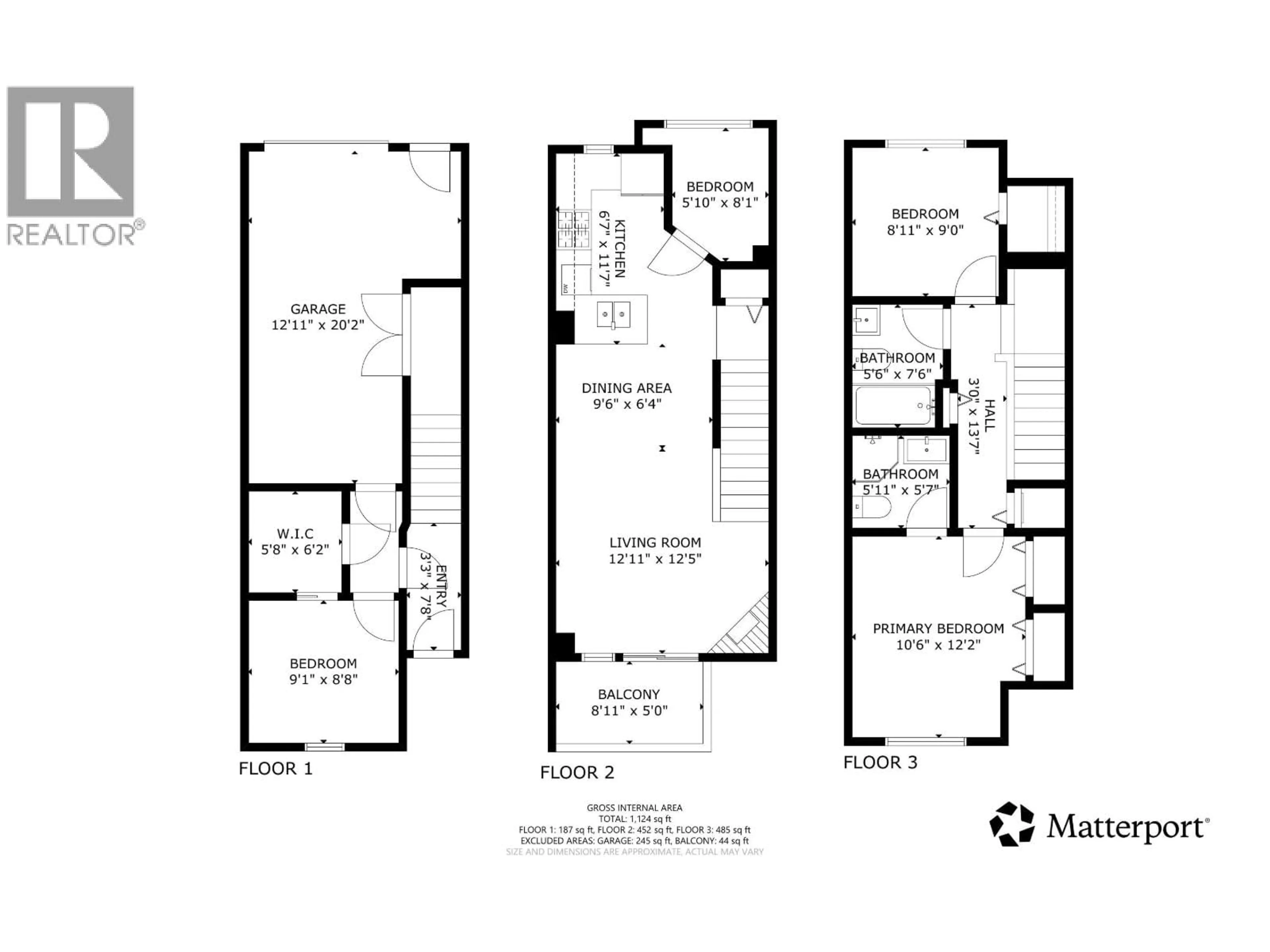 Floor plan for 52 - 7088 LYNNWOOD DRIVE, Richmond British Columbia V7C5V3