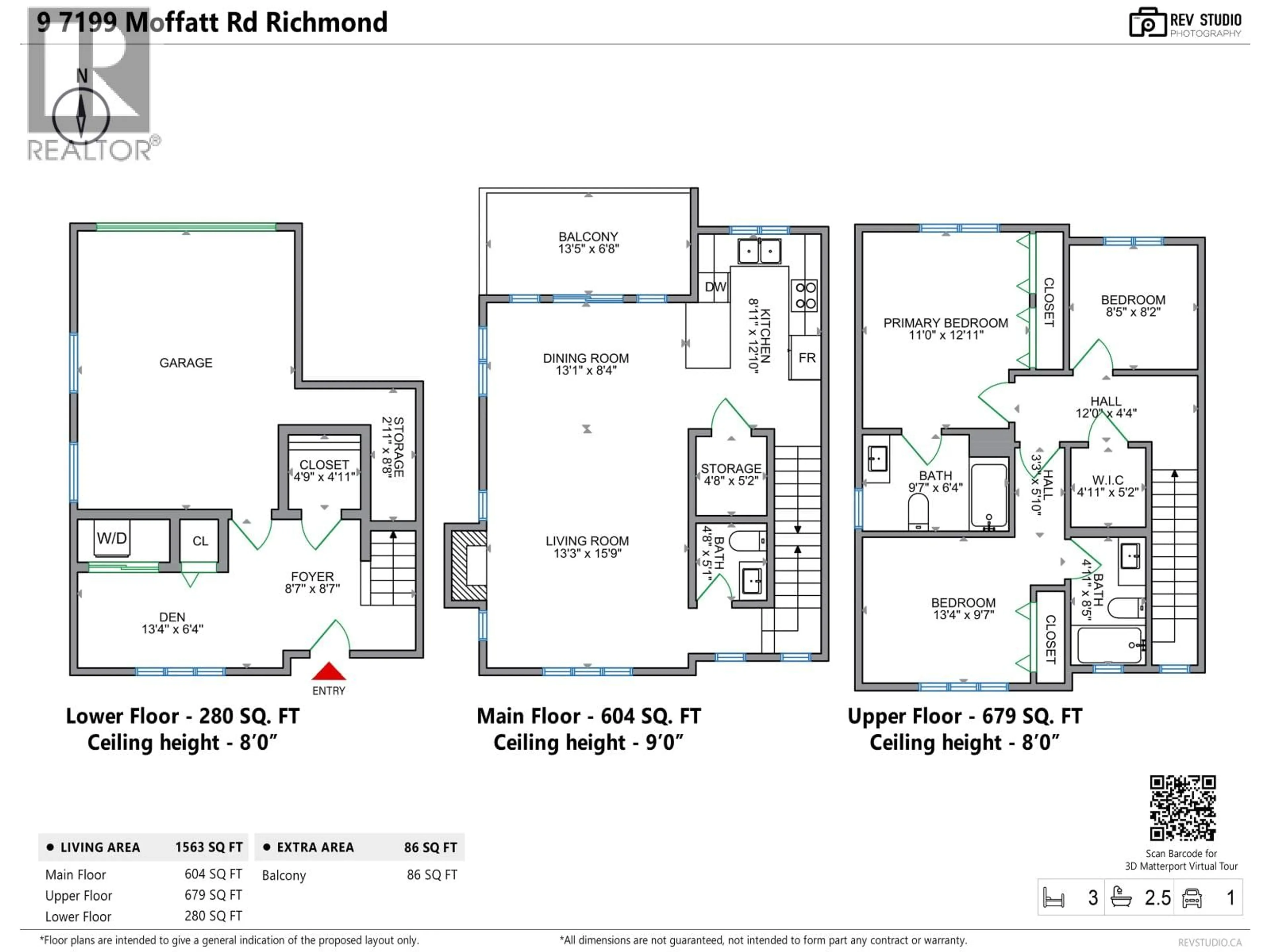 Floor plan for 9 - 7199 MOFFATT ROAD, Richmond British Columbia V6Y1X9