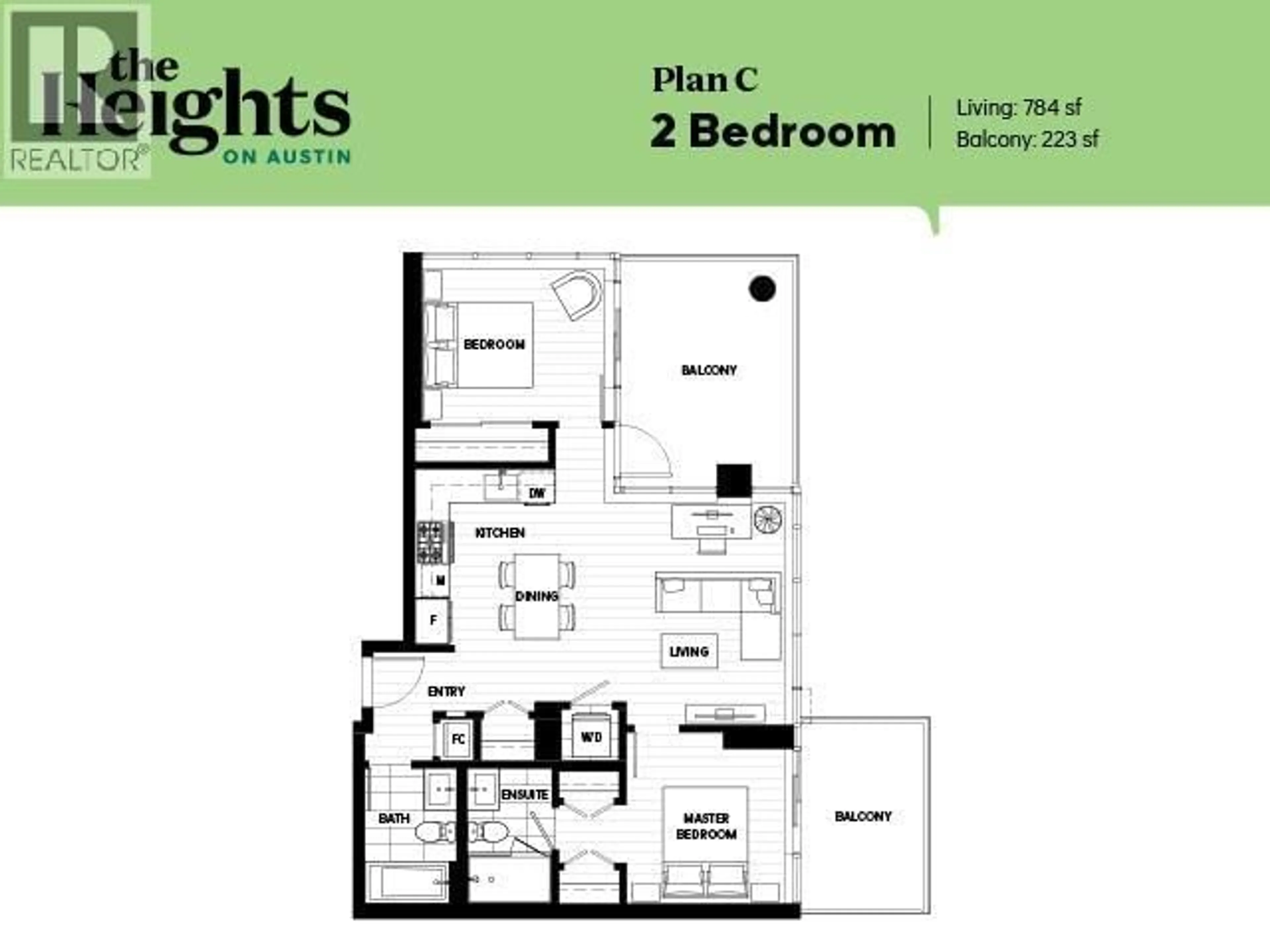 Floor plan for 2202 - 1045 AUSTIN AVENUE, Coquitlam British Columbia V3K0G9