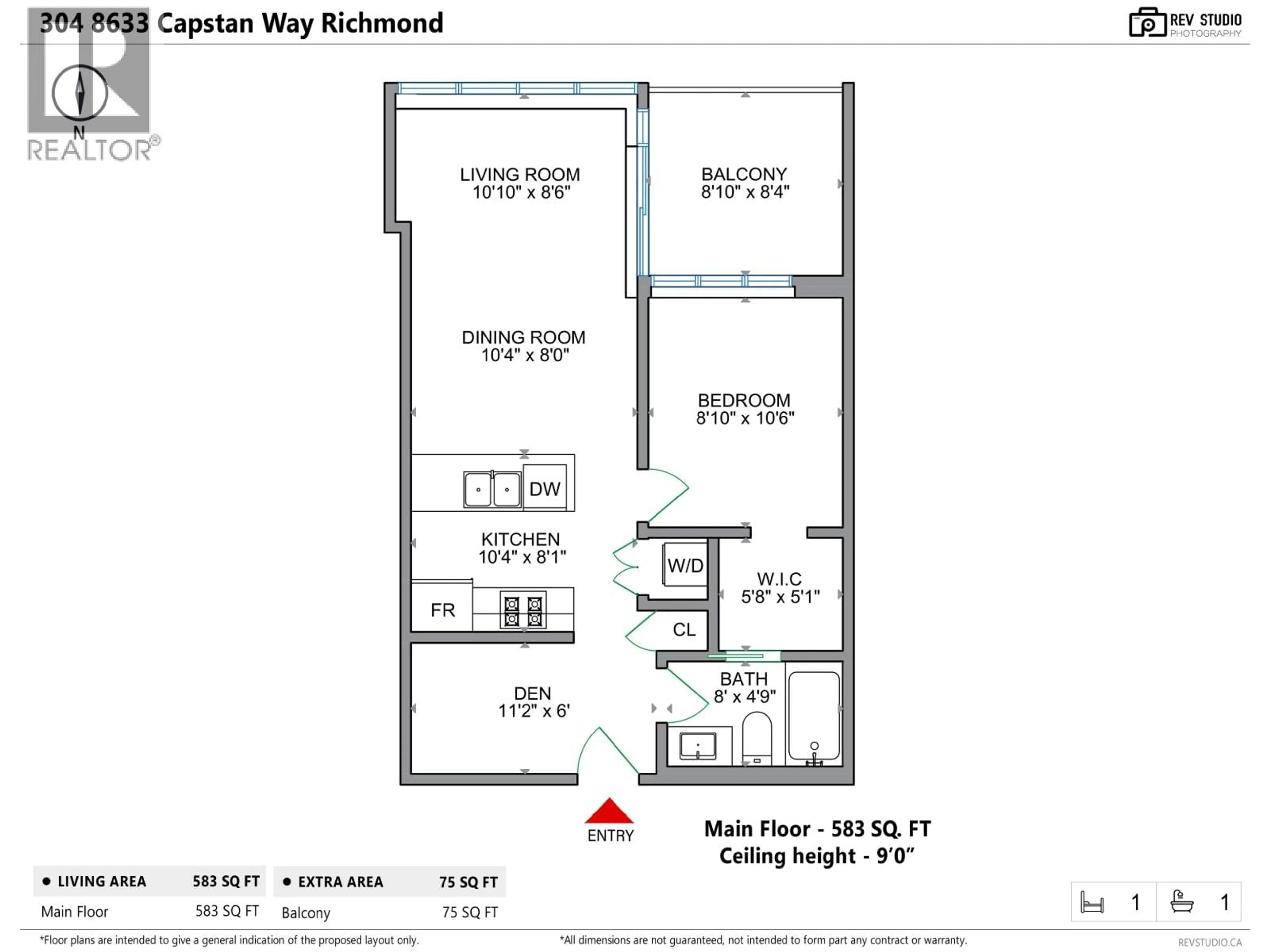Floor plan for 304 - 8633 CAPSTAN WAY, Richmond British Columbia V6X0N5