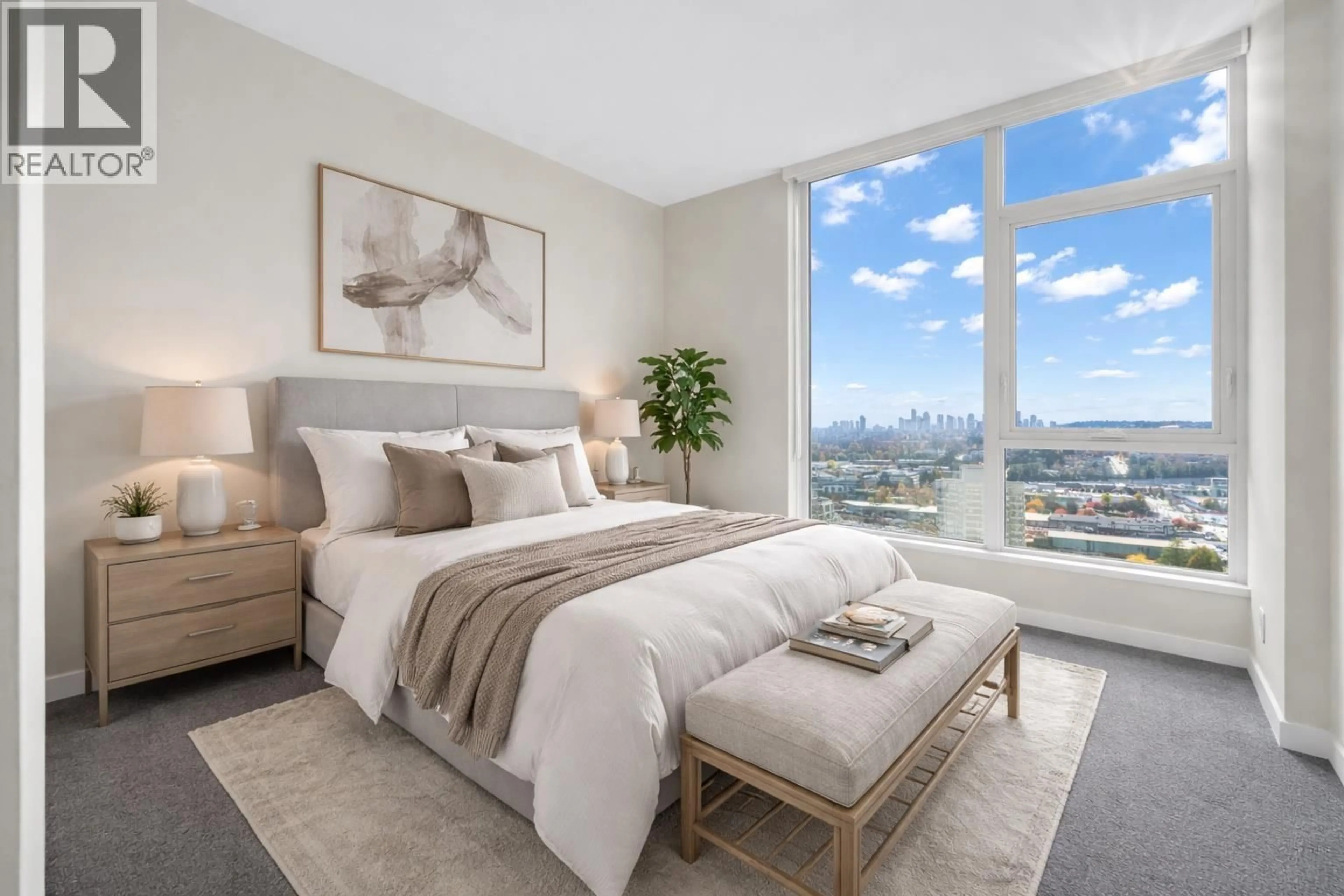 Bedroom with bed, unknown for 2202 - 4168 LOUGHEED HIGHWAY, Burnaby British Columbia V5C0N9