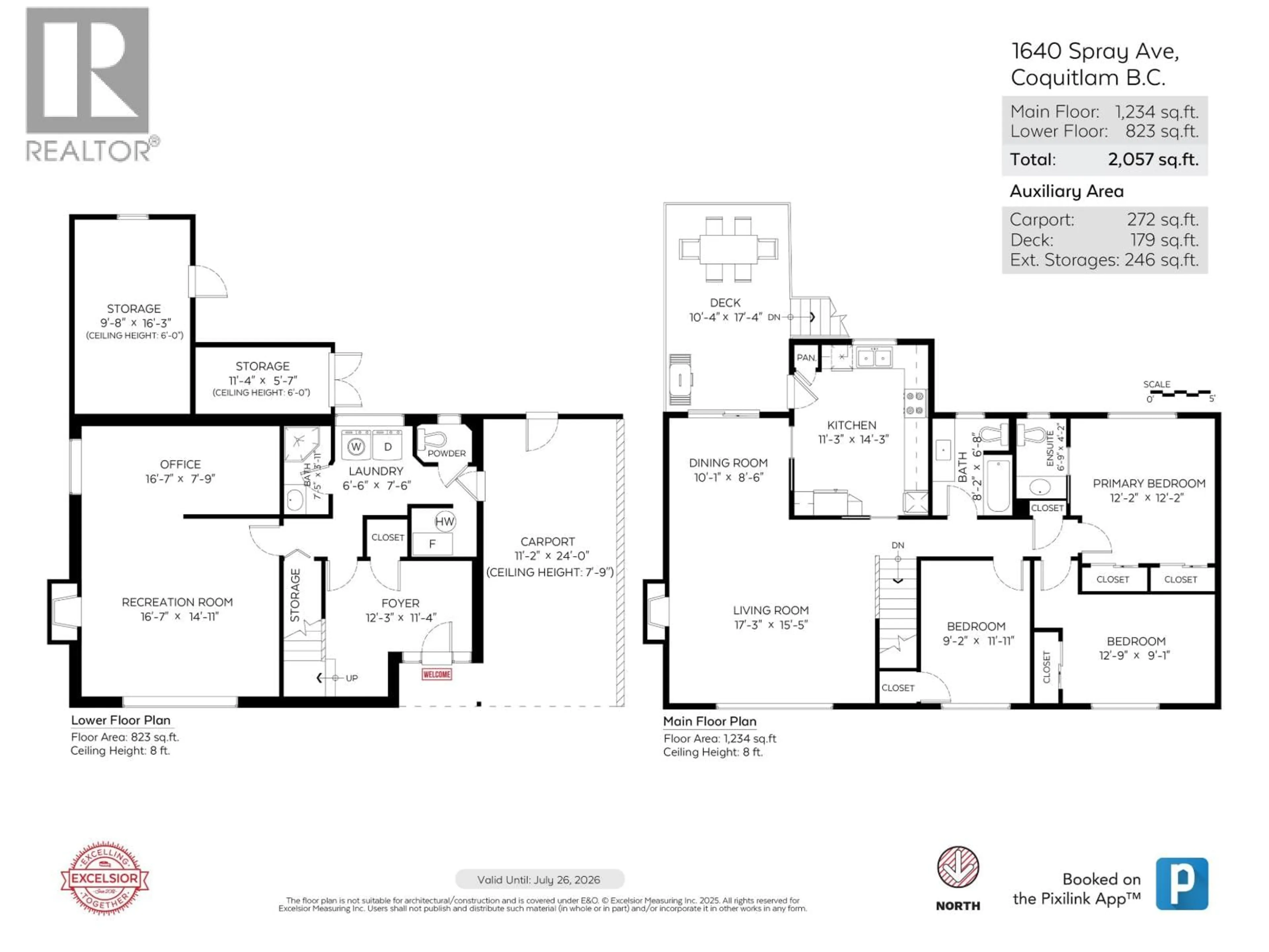 Floor plan for 1640 SPRAY AVENUE, Coquitlam British Columbia V3J5Y6