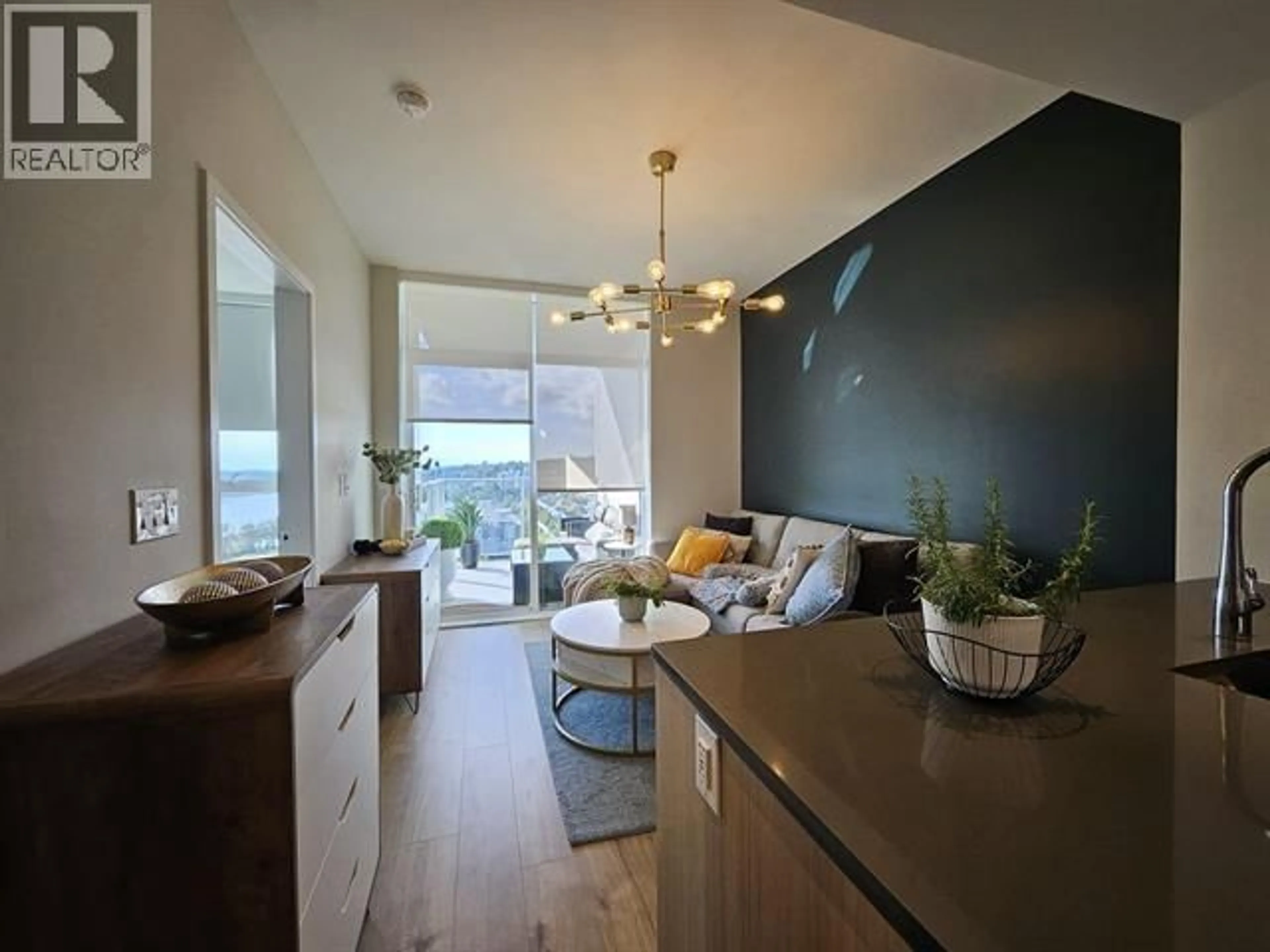 Open concept kitchen, wood/laminate floor for 1903 - 3430 KENT SOUTH AVENUE, Vancouver British Columbia V5S0G7
