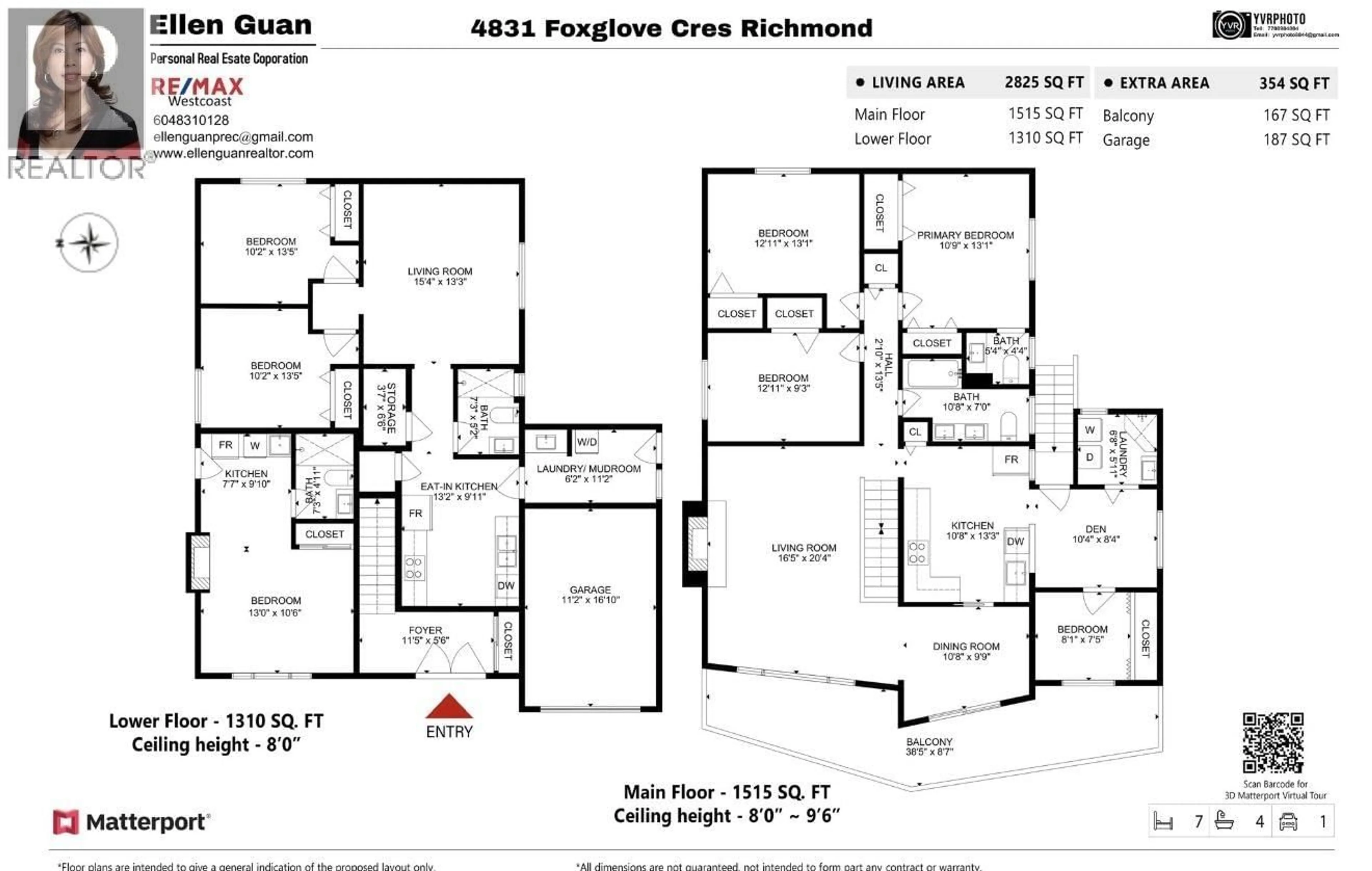 Floor plan for 4831 FOXGLOVE CRESCENT, Richmond British Columbia V7C2K4