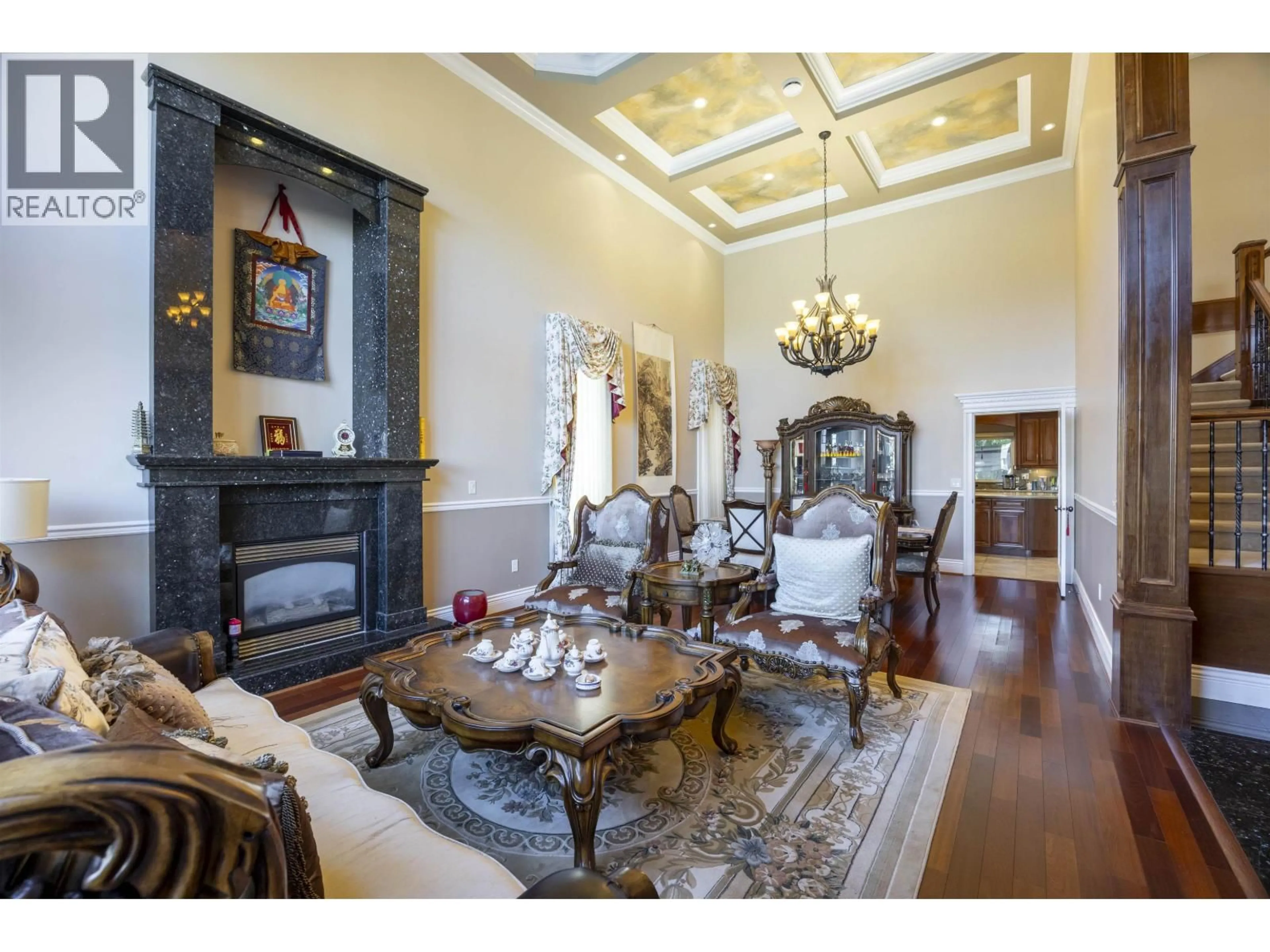 Living room with furniture, wood/laminate floor for 6860 DONALD ROAD, Richmond British Columbia V7C2Y9