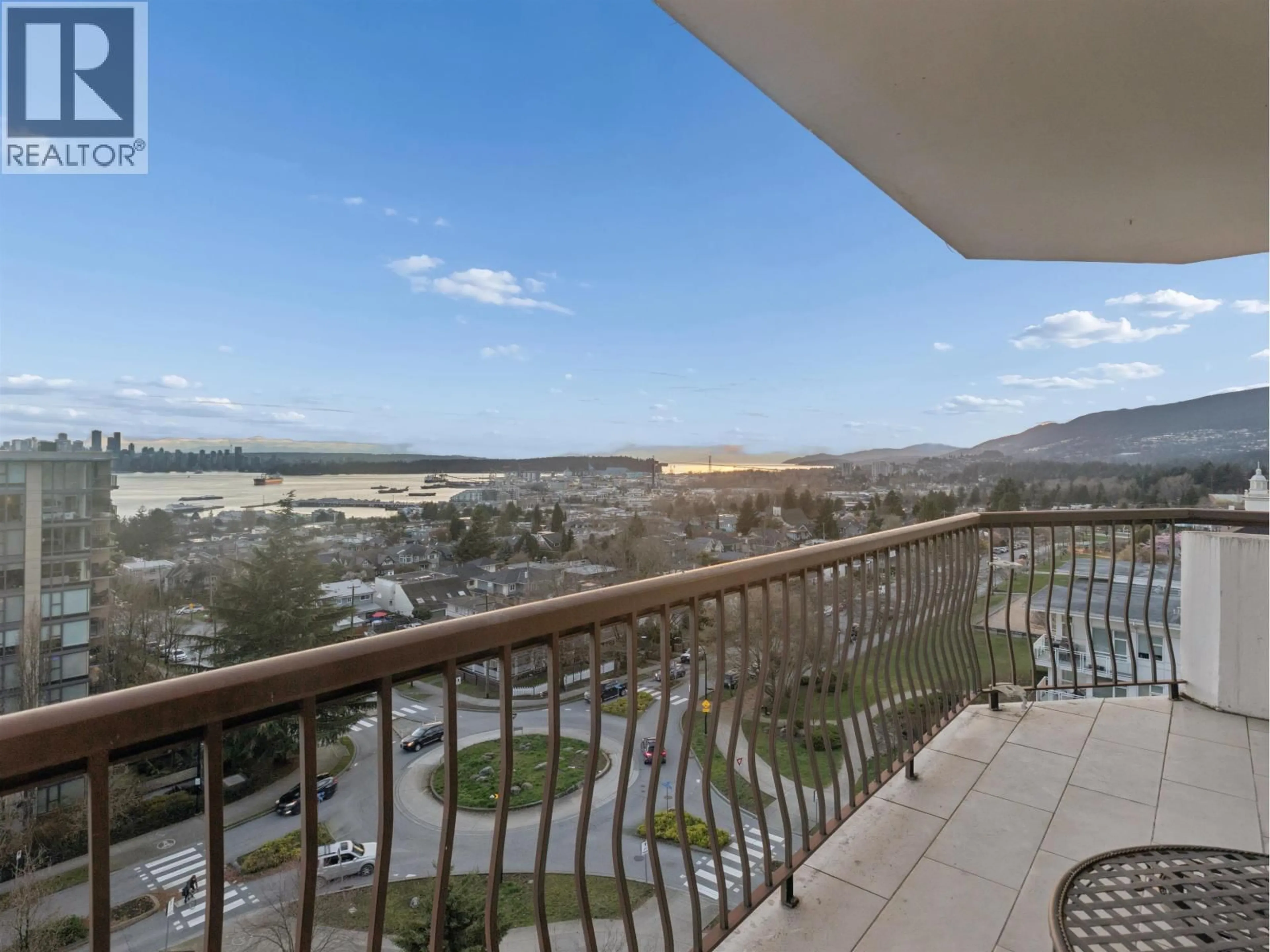 Balcony in the apartment, mountain view for 903 - 701 VICTORIA PARK, North Vancouver British Columbia V7M2L2