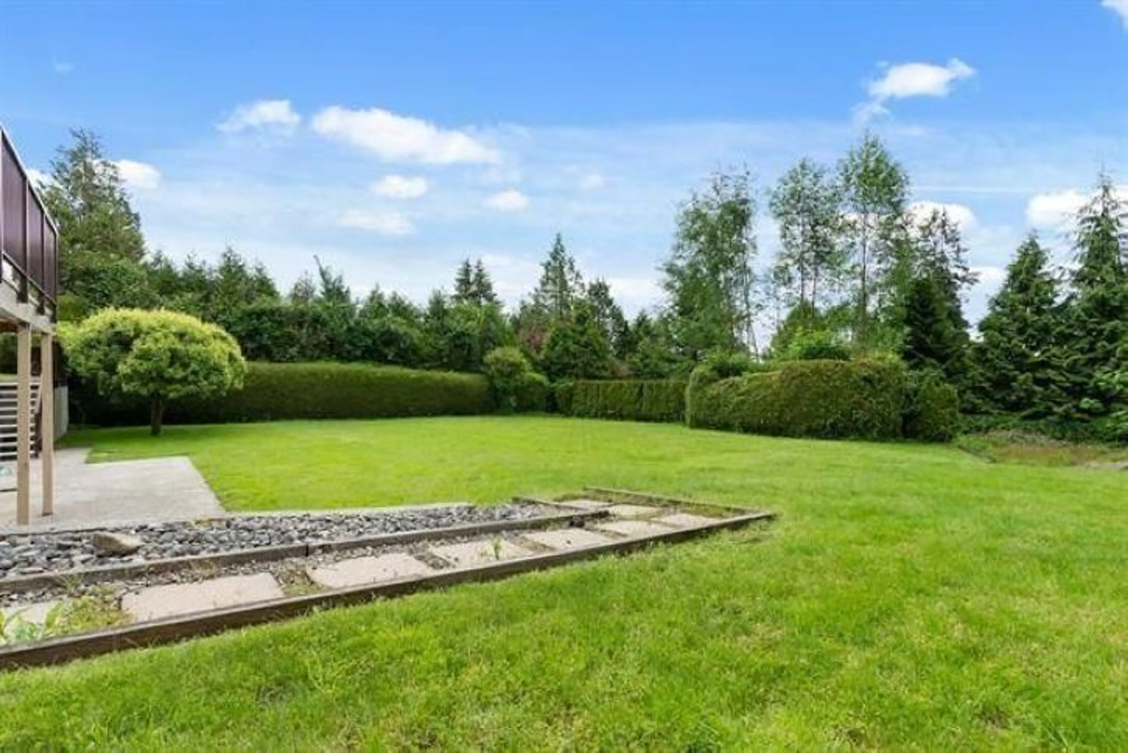 A pic from outside/outdoor area/front of a property/back of a property/a pic from drone, forest/trees view for 12710 54 AVENUE, Surrey British Columbia V3X3C2