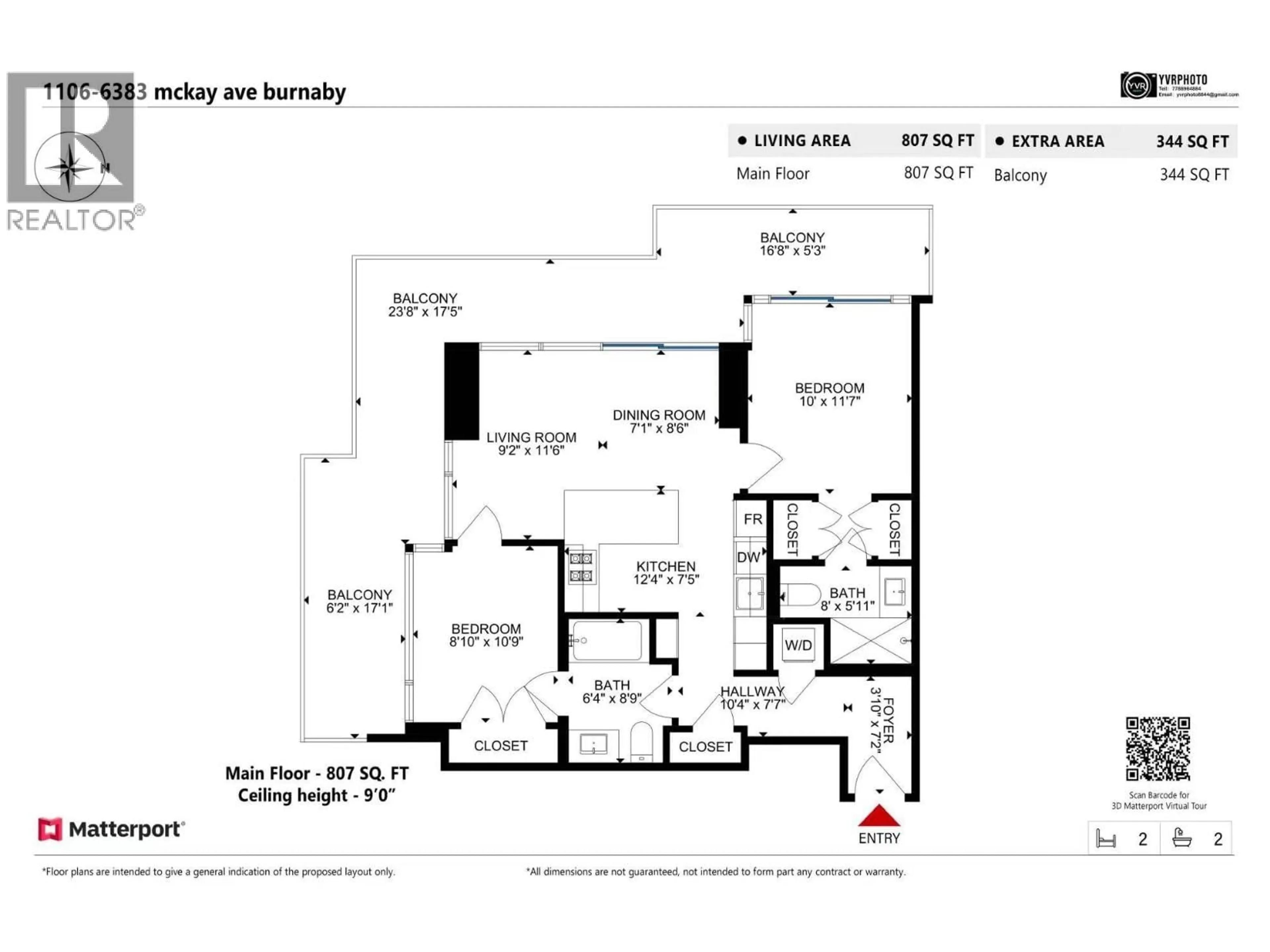 Floor plan for 1106 - 6383 MCKAY AVENUE, Burnaby British Columbia V5H0H8