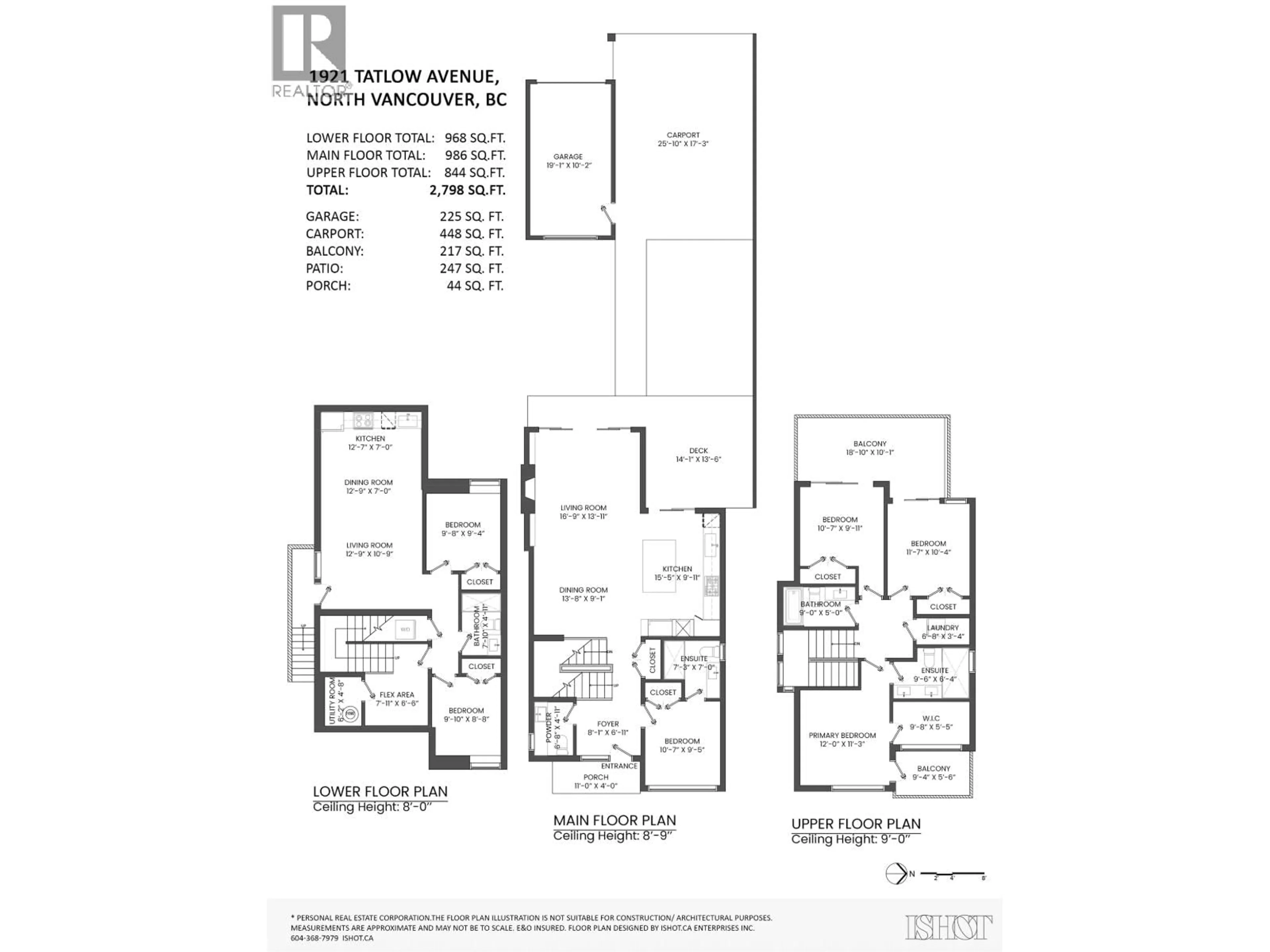 Floor plan for 1921 TATLOW AVENUE, North Vancouver British Columbia V7P3A2