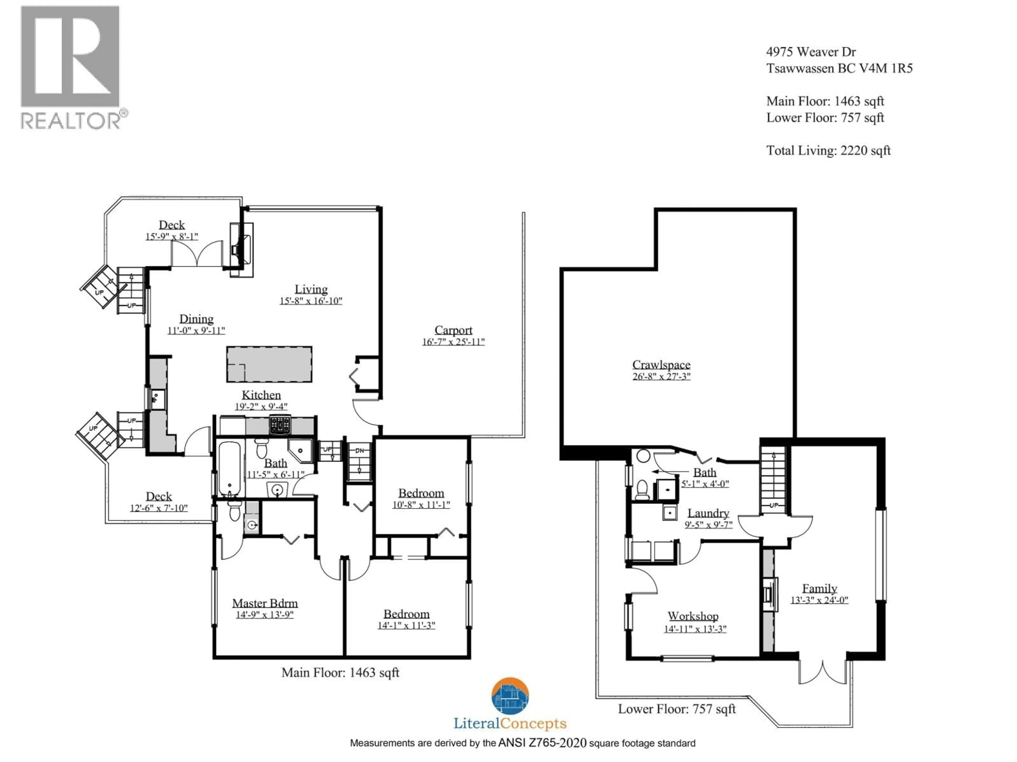 Floor plan for 4975 WEAVER DRIVE, Delta British Columbia V4M1R5