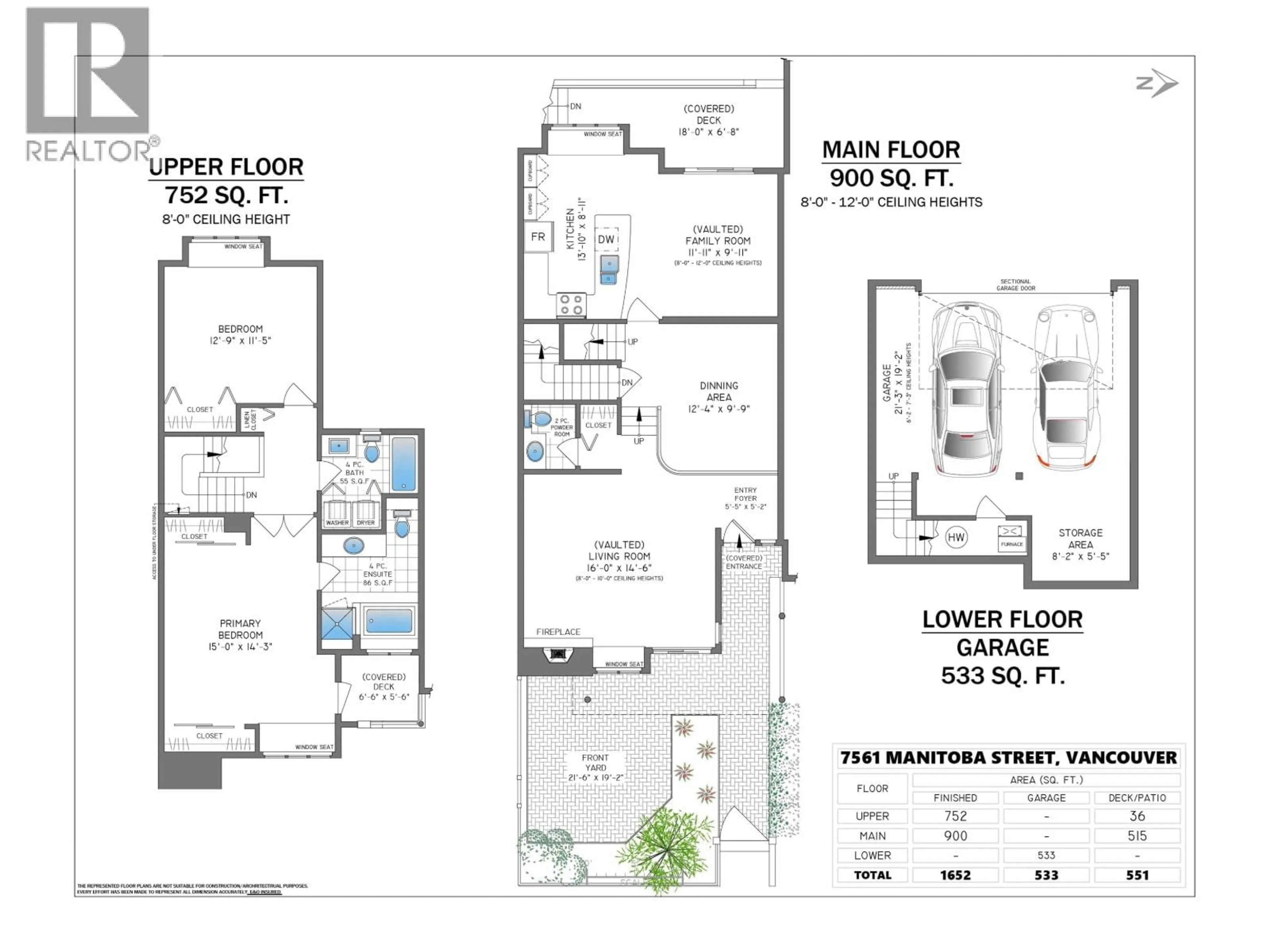 Floor plan for 7561 MANITOBA STREET, Vancouver British Columbia V5X4S9