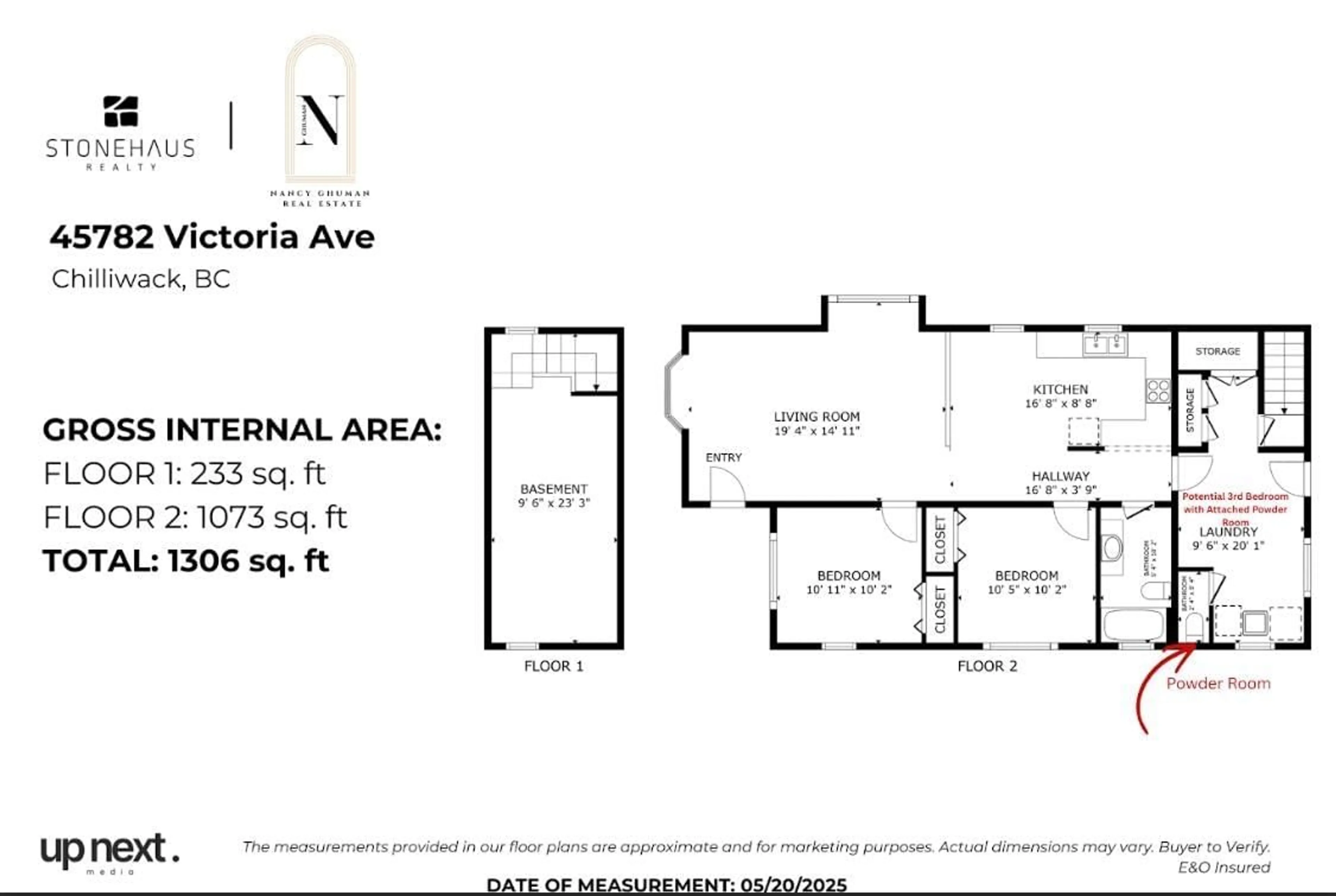 Floor plan for 45782 VICTORIA AVENUE, Chilliwack British Columbia V2P2T5