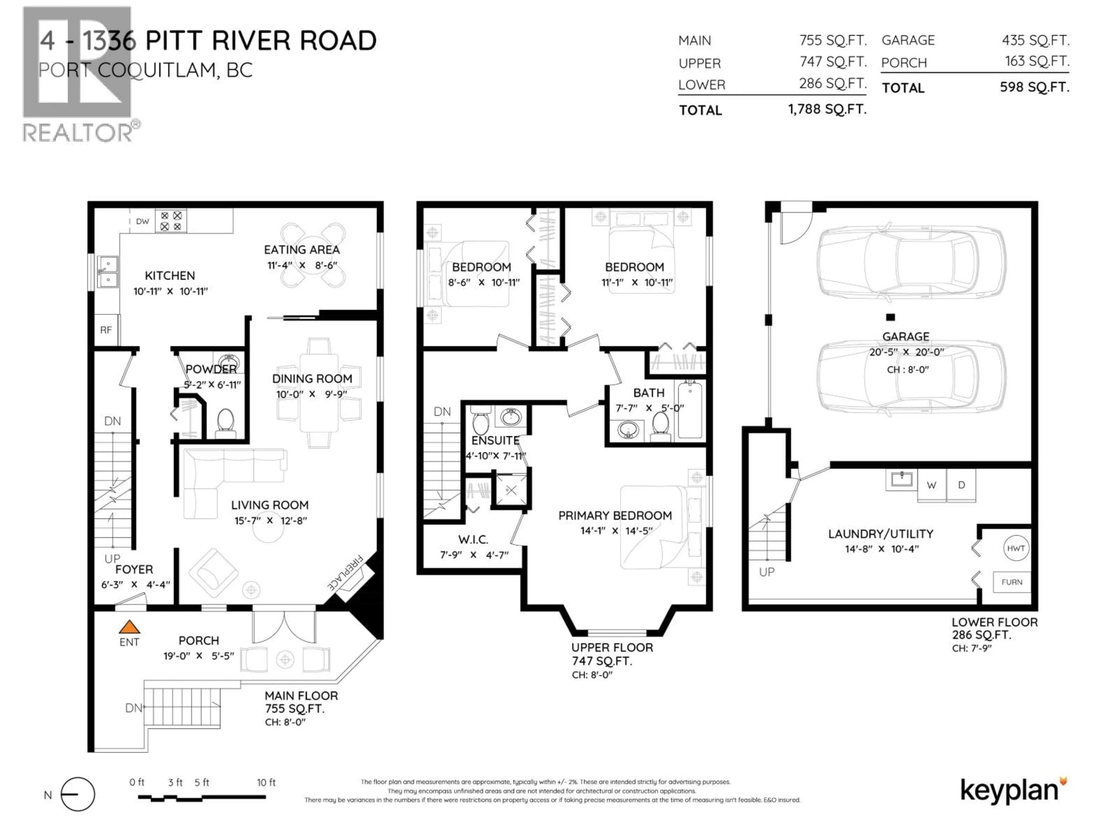 Floor plan for 4 - 1336 PITT RIVER ROAD, Port Coquitlam British Columbia V3C5Y7