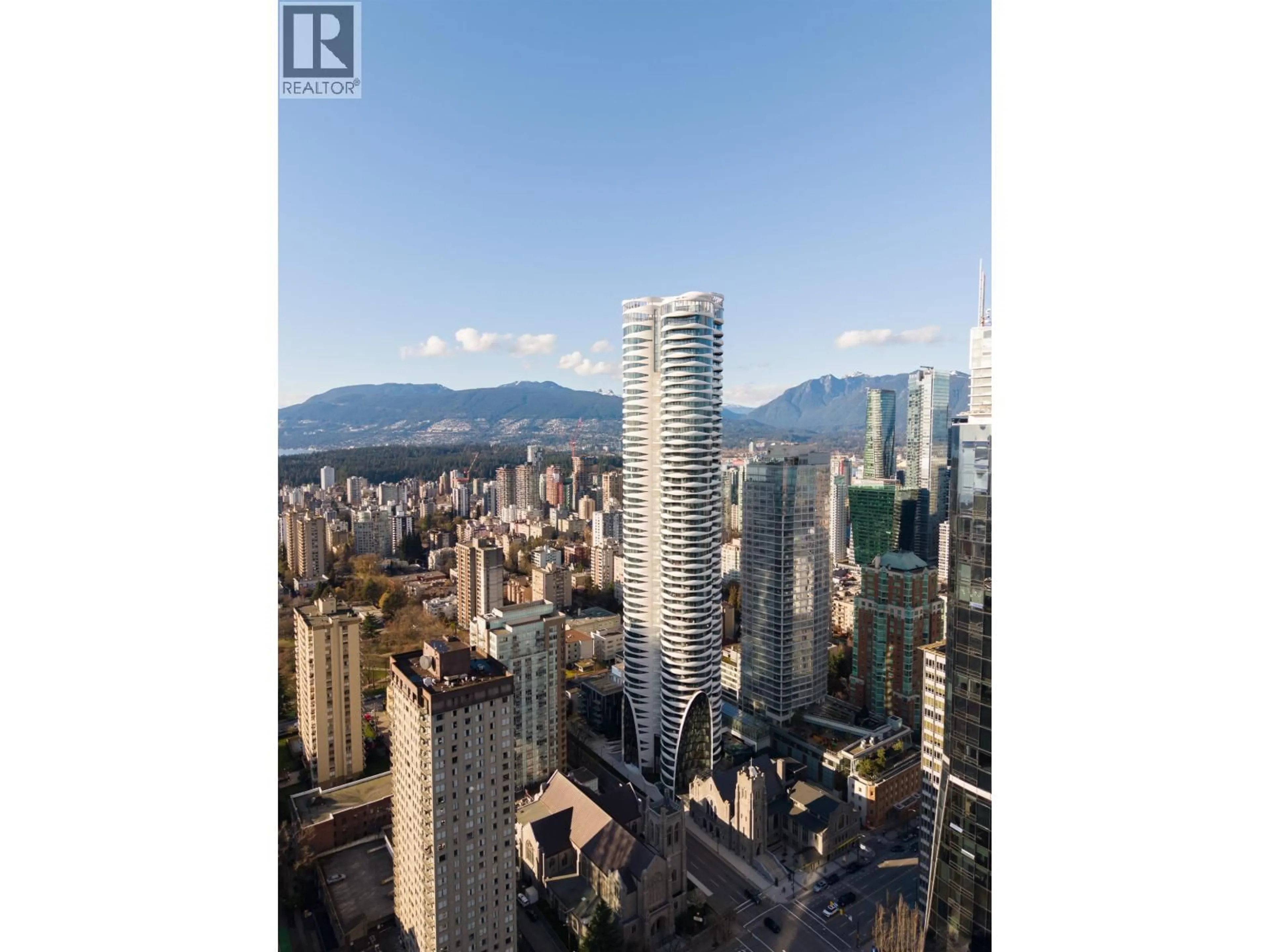 A pic from outside/outdoor area/front of a property/back of a property/a pic from drone, city buildings view from balcony for 2802 - 1033 NELSON STREET, Vancouver British Columbia V6E0E5