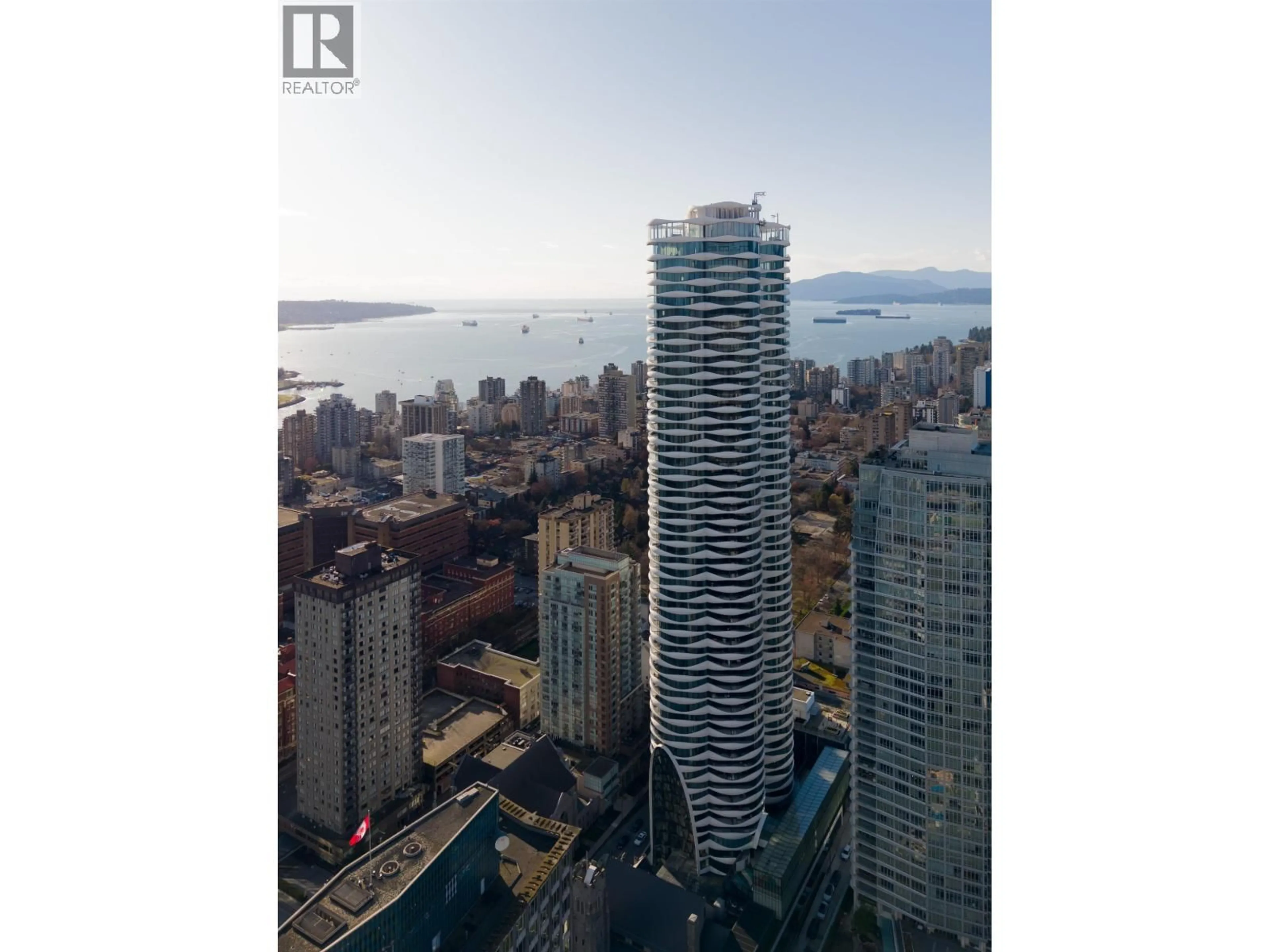 A pic from outside/outdoor area/front of a property/back of a property/a pic from drone, city buildings view from balcony for 2802 - 1033 NELSON STREET, Vancouver British Columbia V6E0E5