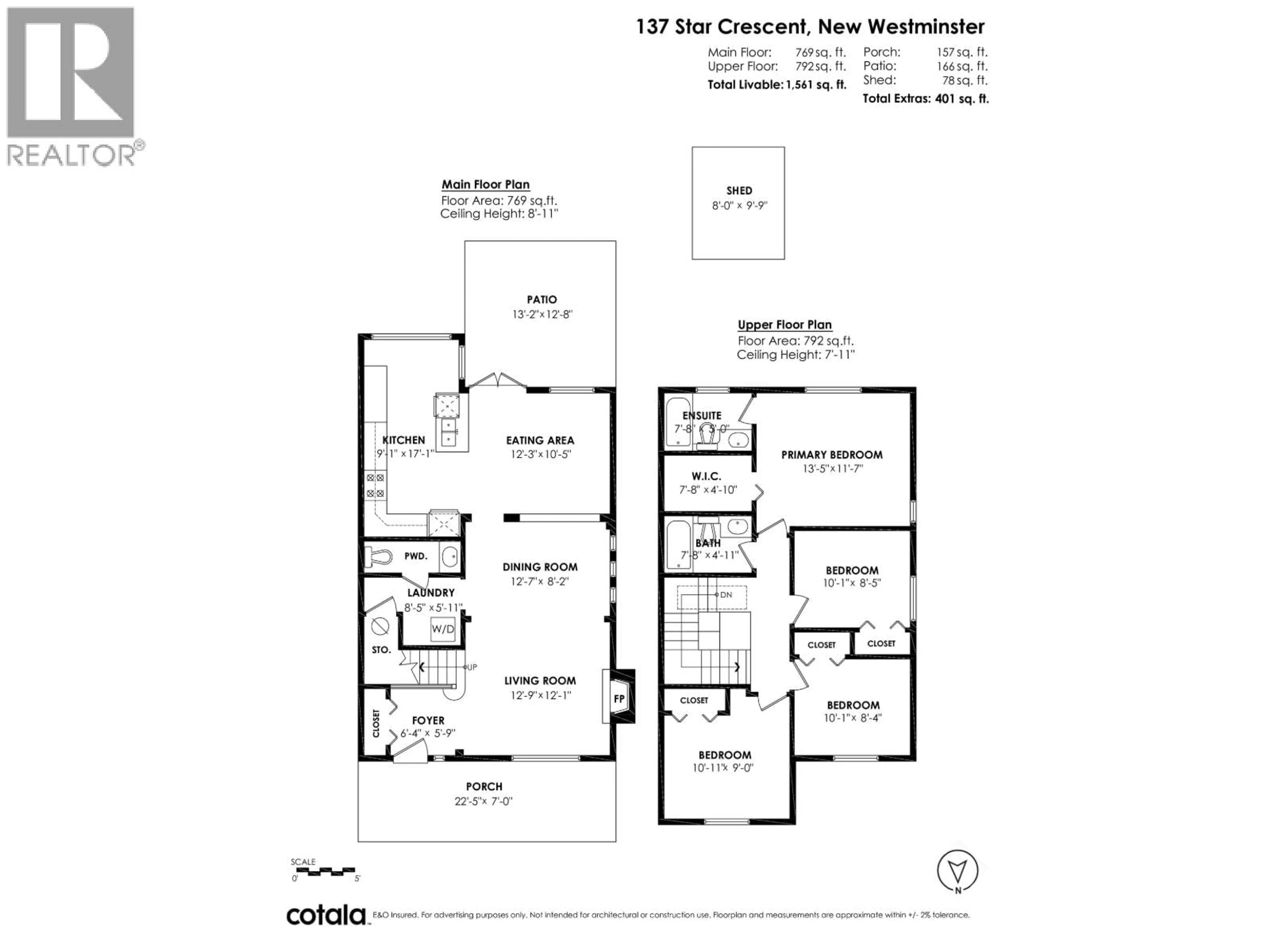 Floor plan for 137 STAR CRESCENT, New Westminster British Columbia V3M6X6