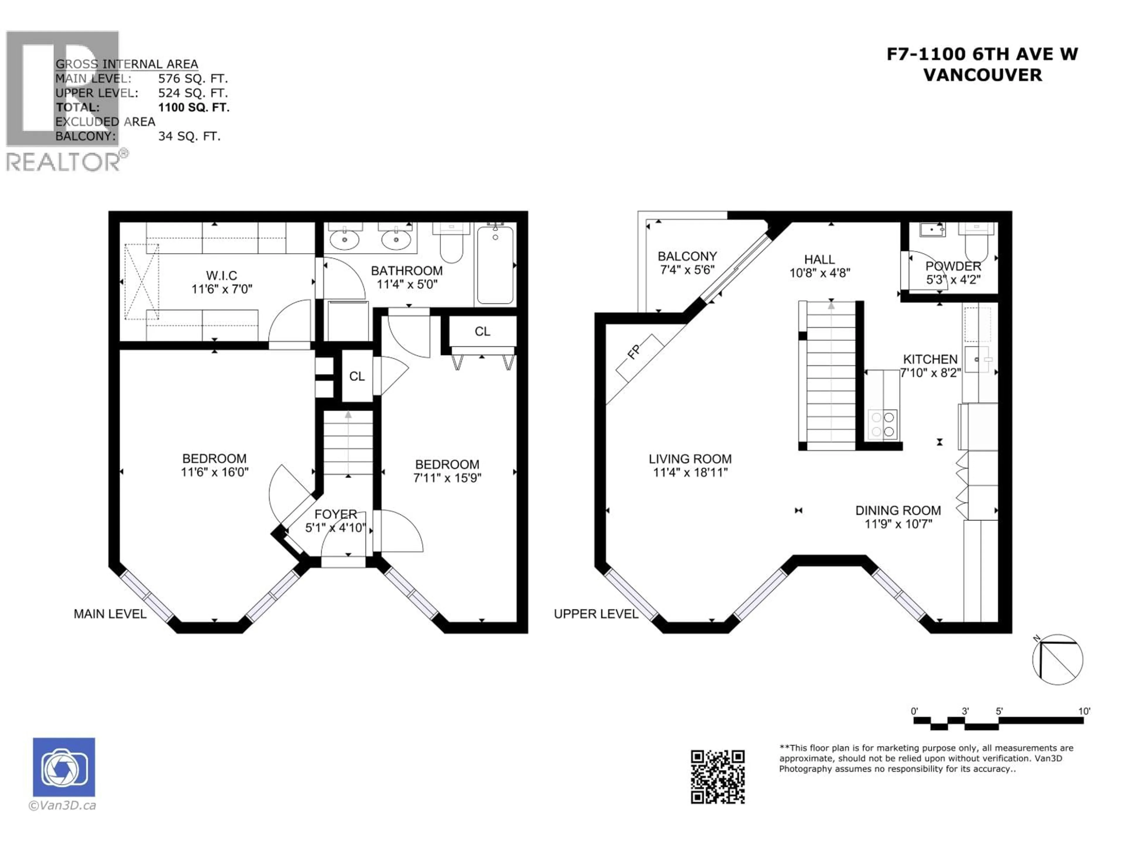 Floor plan for F7 - 1100 6TH AVENUE, Vancouver British Columbia V6H1A4