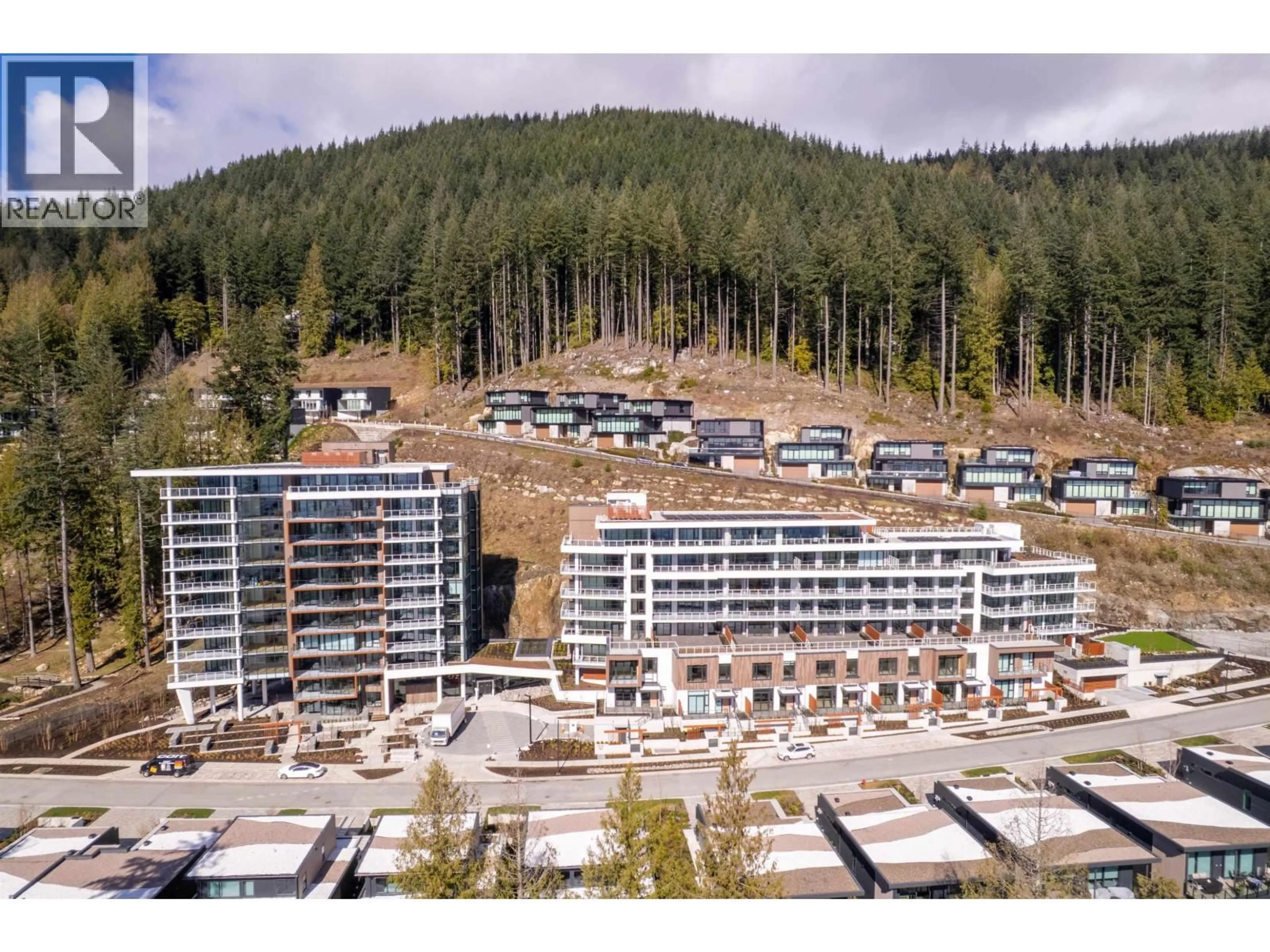 A pic from outside/outdoor area/front of a property/back of a property/a pic from drone, mountain view for 409 - 3963 UPLANDS WAY, West Vancouver British Columbia V7S0B6