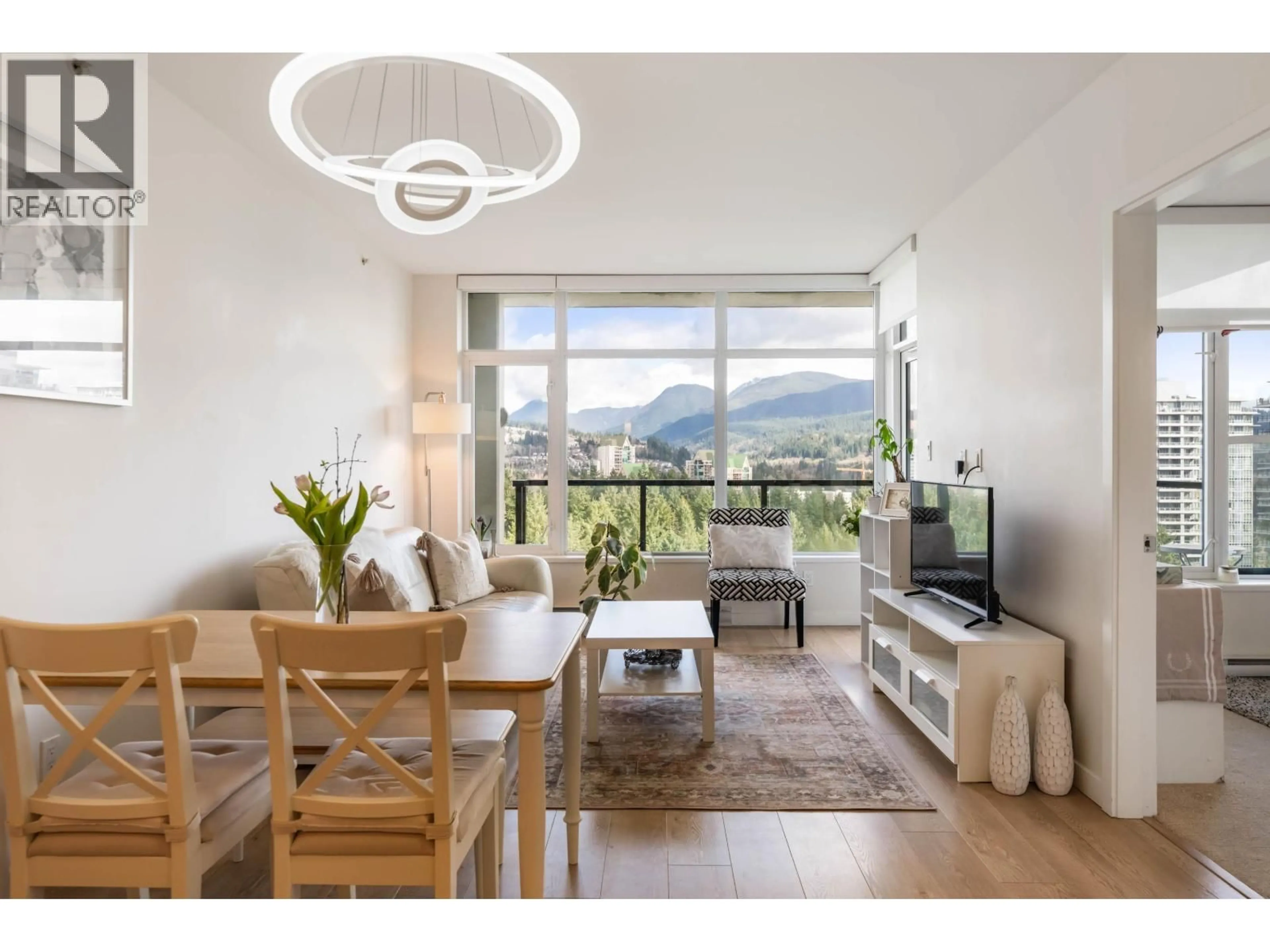 Living room with furniture, wood/laminate floor for 2601 - 3080 LINCOLN AVENUE, Coquitlam British Columbia V3B7L9