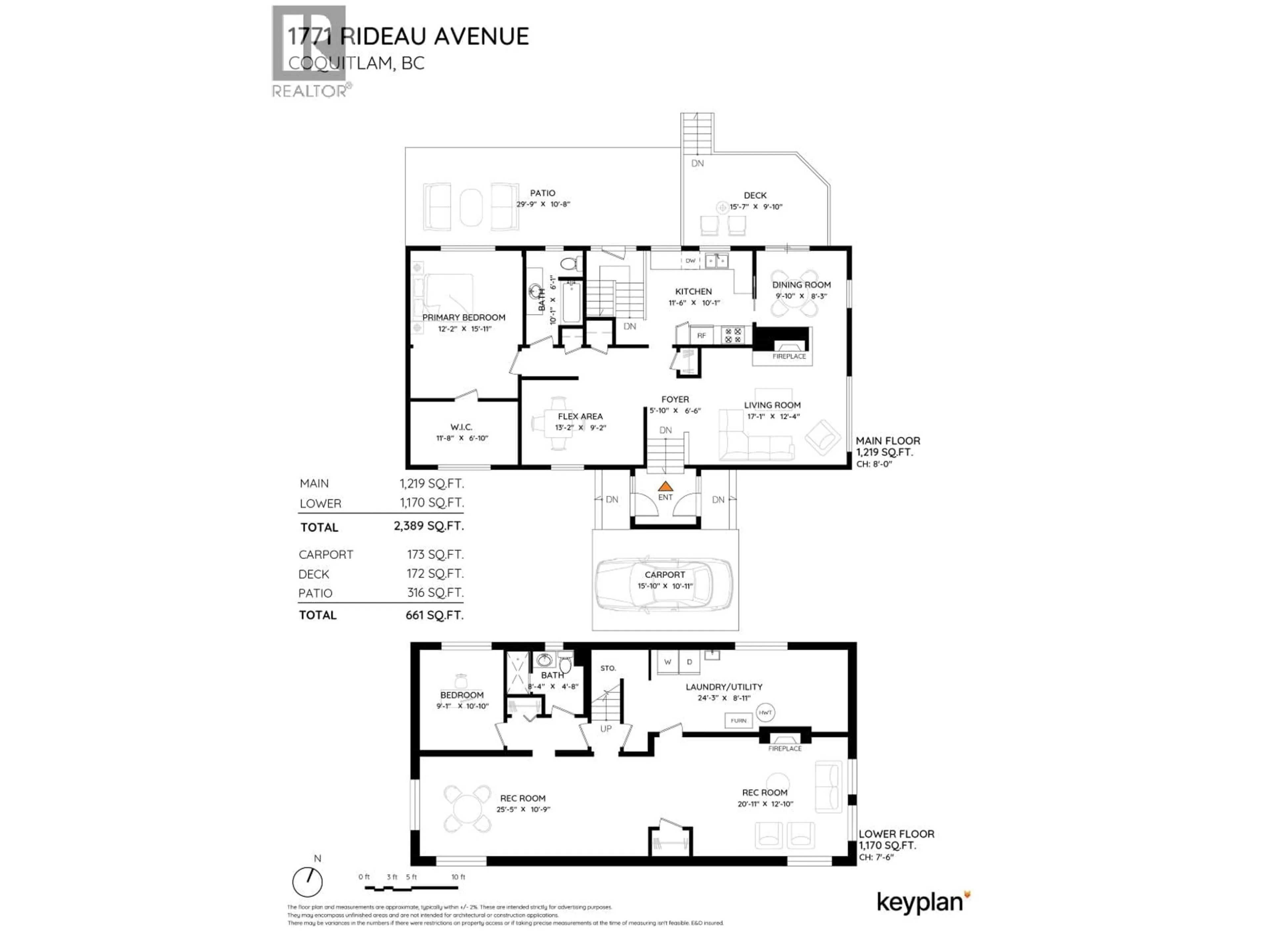 Floor plan for 1771 RIDEAU AVENUE, Coquitlam British Columbia V3J3G9