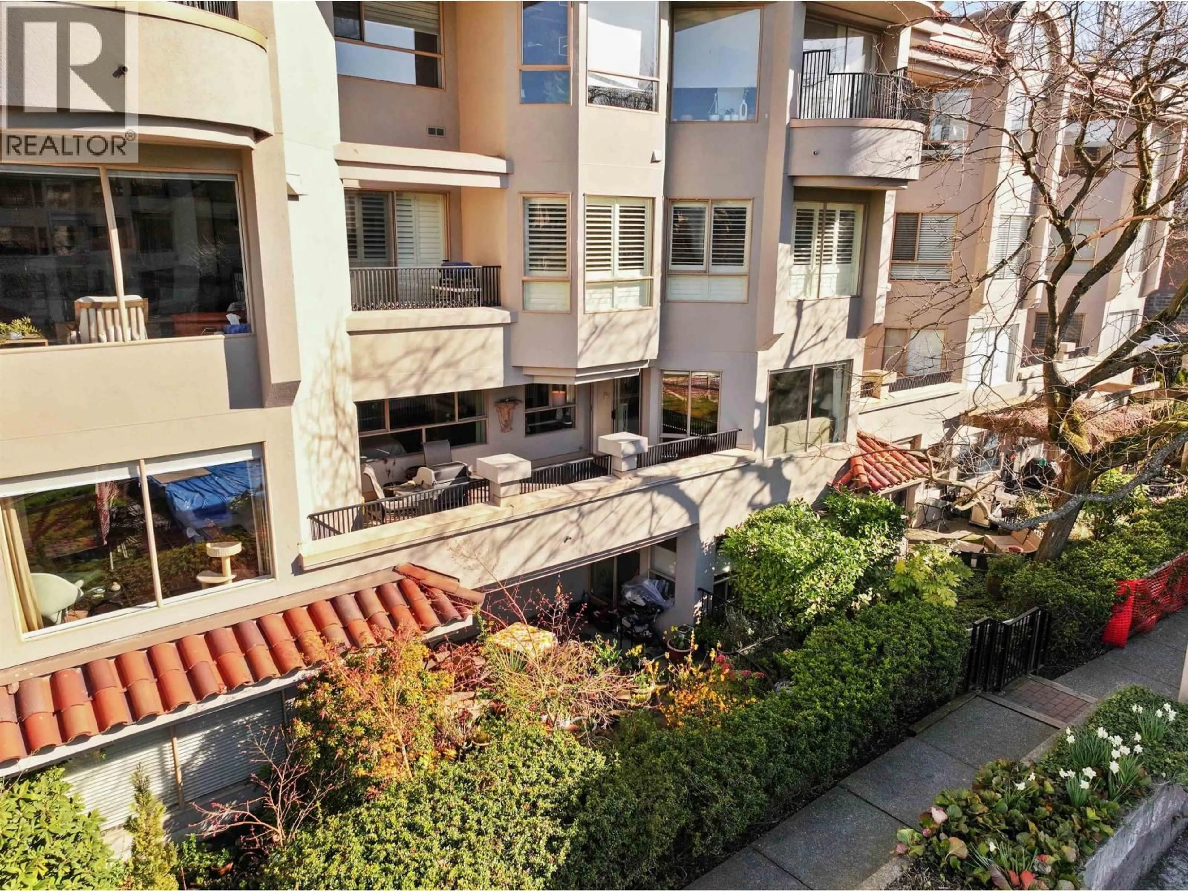 Patio, city buildings view from balcony for 210 - 1859 SPYGLASS PLACE, Vancouver British Columbia V5Z4K6