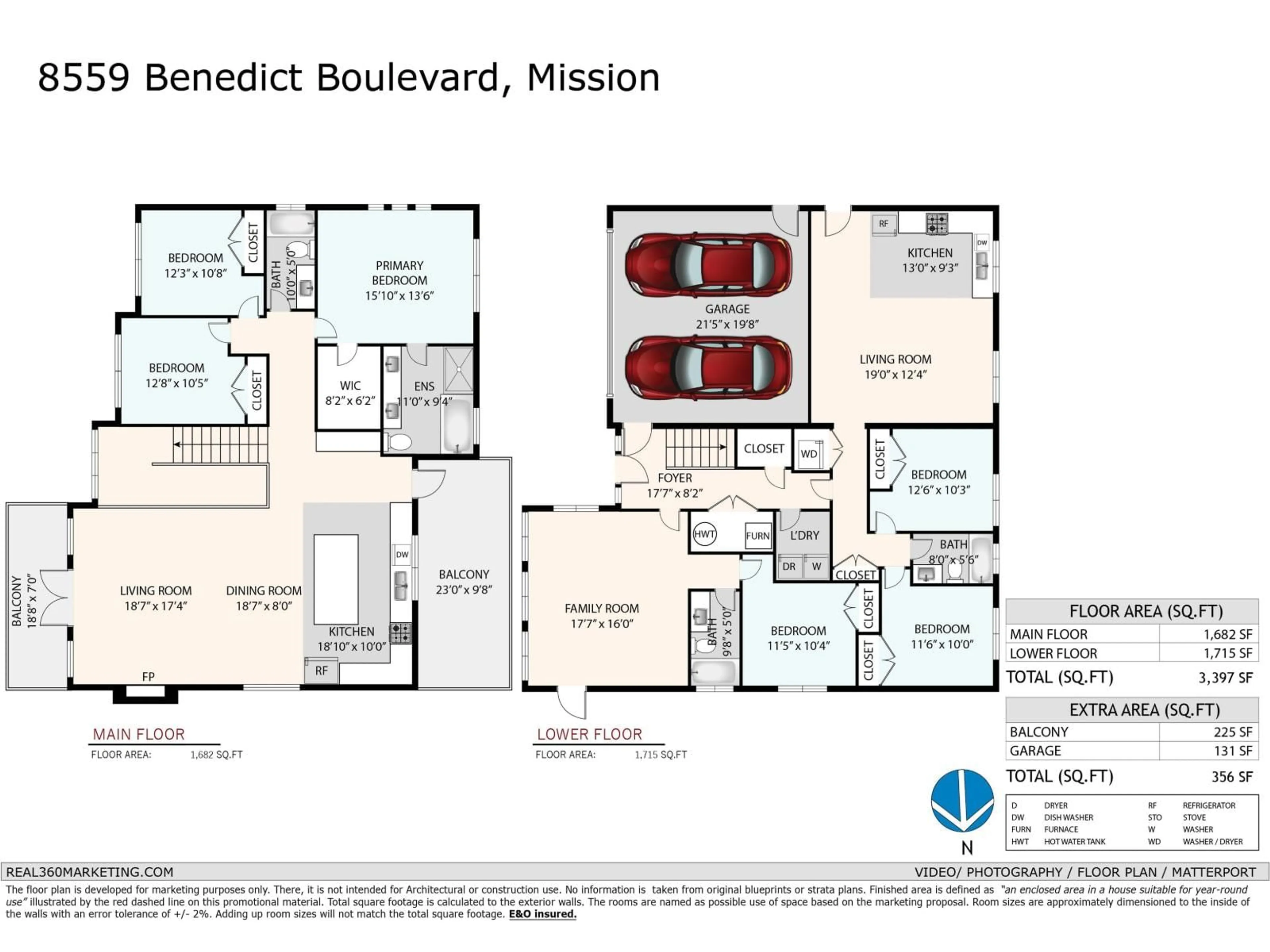 Floor plan for 8559 BENEDICT BOULEVARD, Mission British Columbia V2V0H1