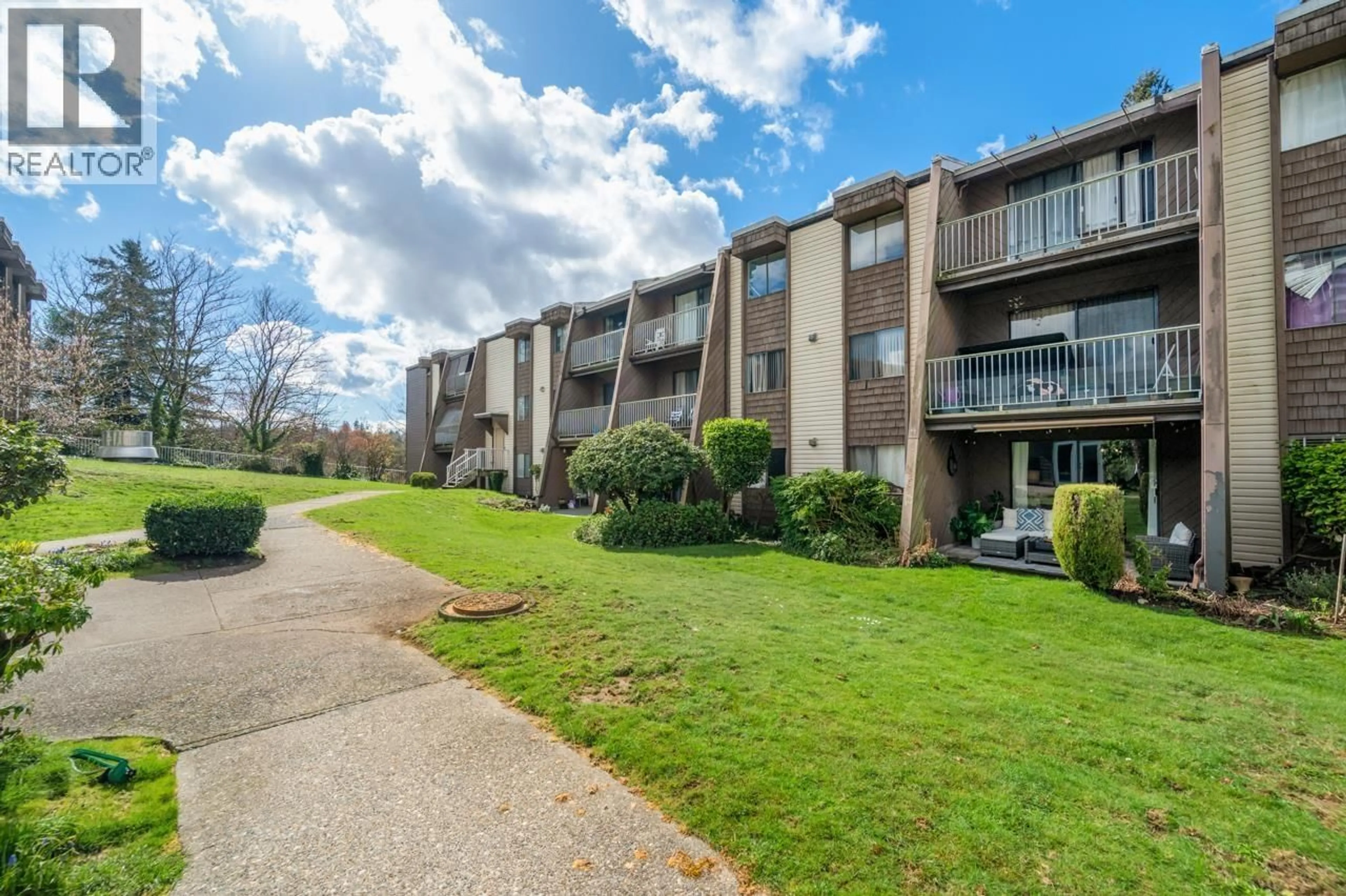 A pic from outside/outdoor area/front of a property/back of a property/a pic from drone, water/lake/river/ocean view for 119 - 3911 CARRIGAN COURT, Burnaby British Columbia V3N4J7