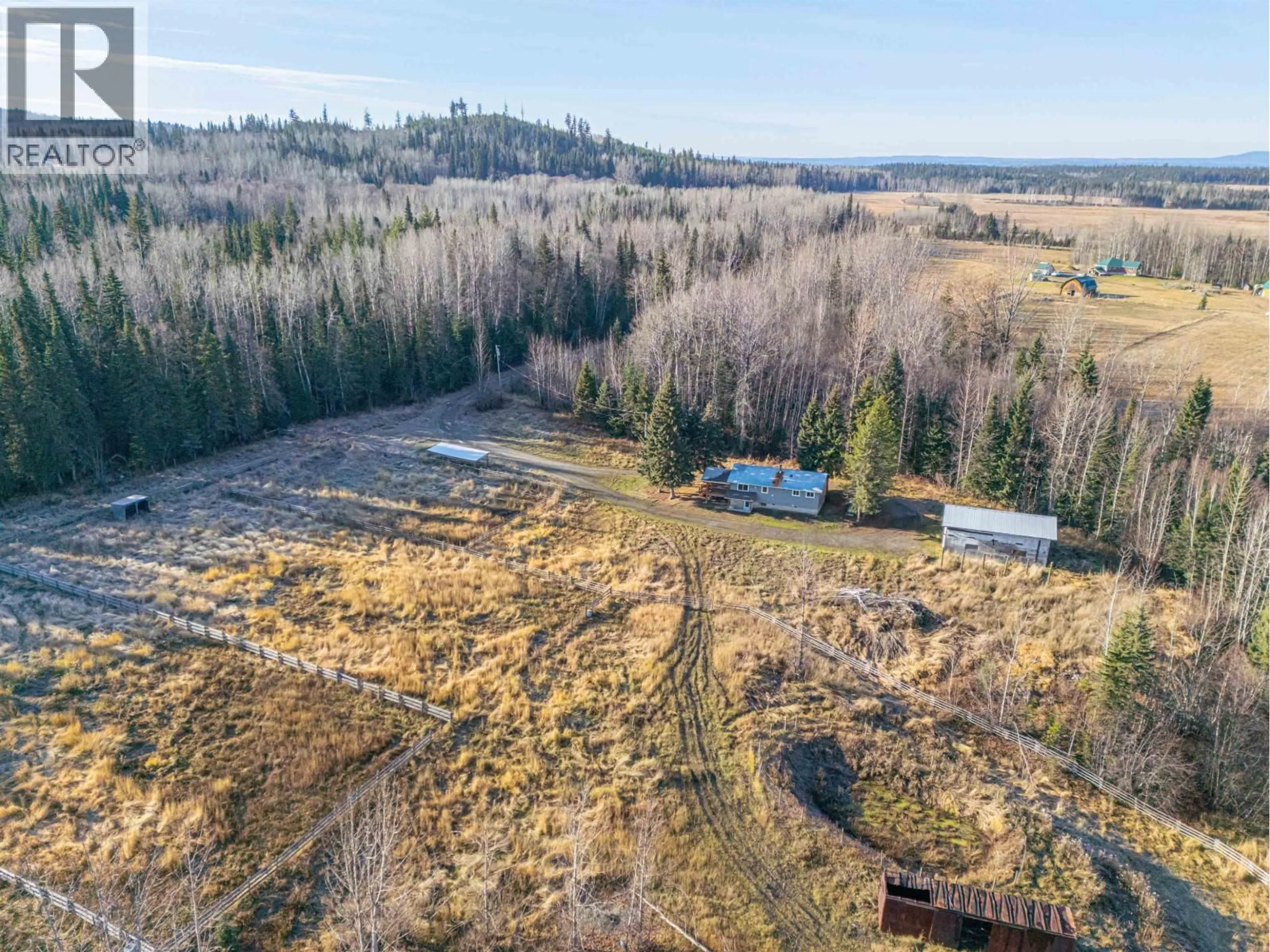 A pic from outside/outdoor area/front of a property/back of a property/a pic from drone, forest/trees view for 16190 O'BRIEN ROAD, Prince George British Columbia V2K5C9