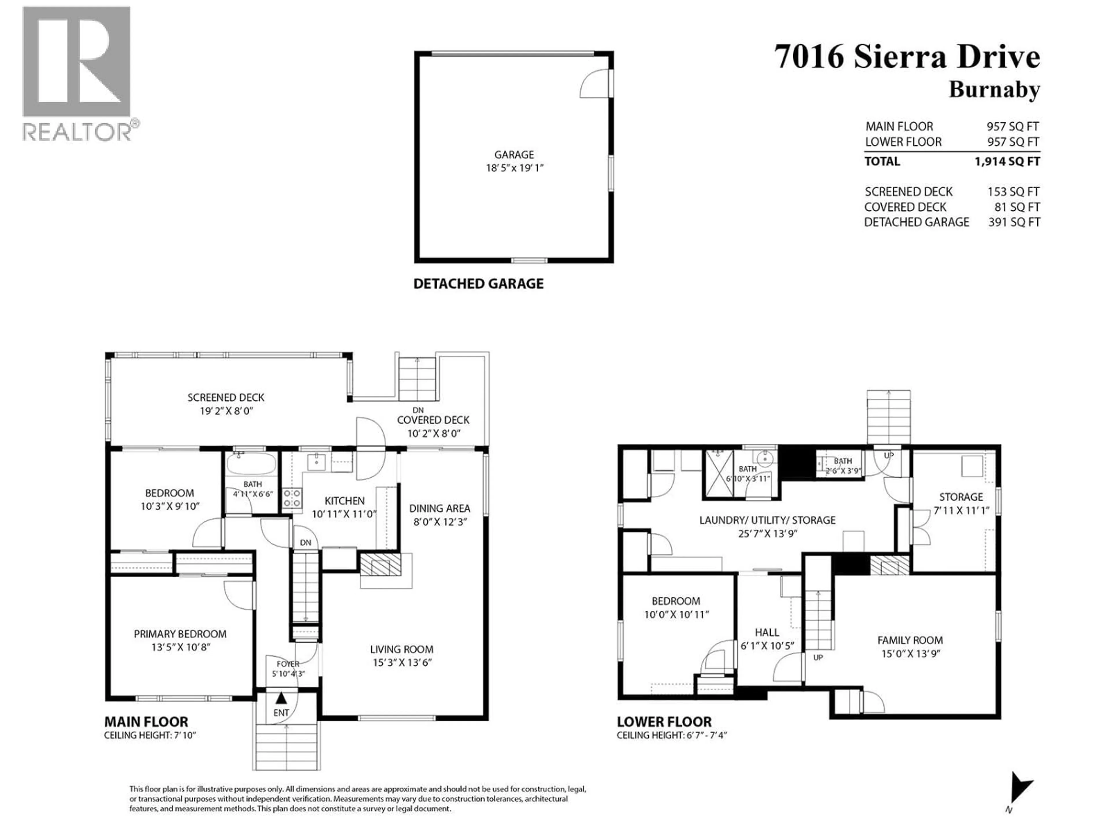 Floor plan for 7016 SIERRA DRIVE, Burnaby British Columbia V5A1A5
