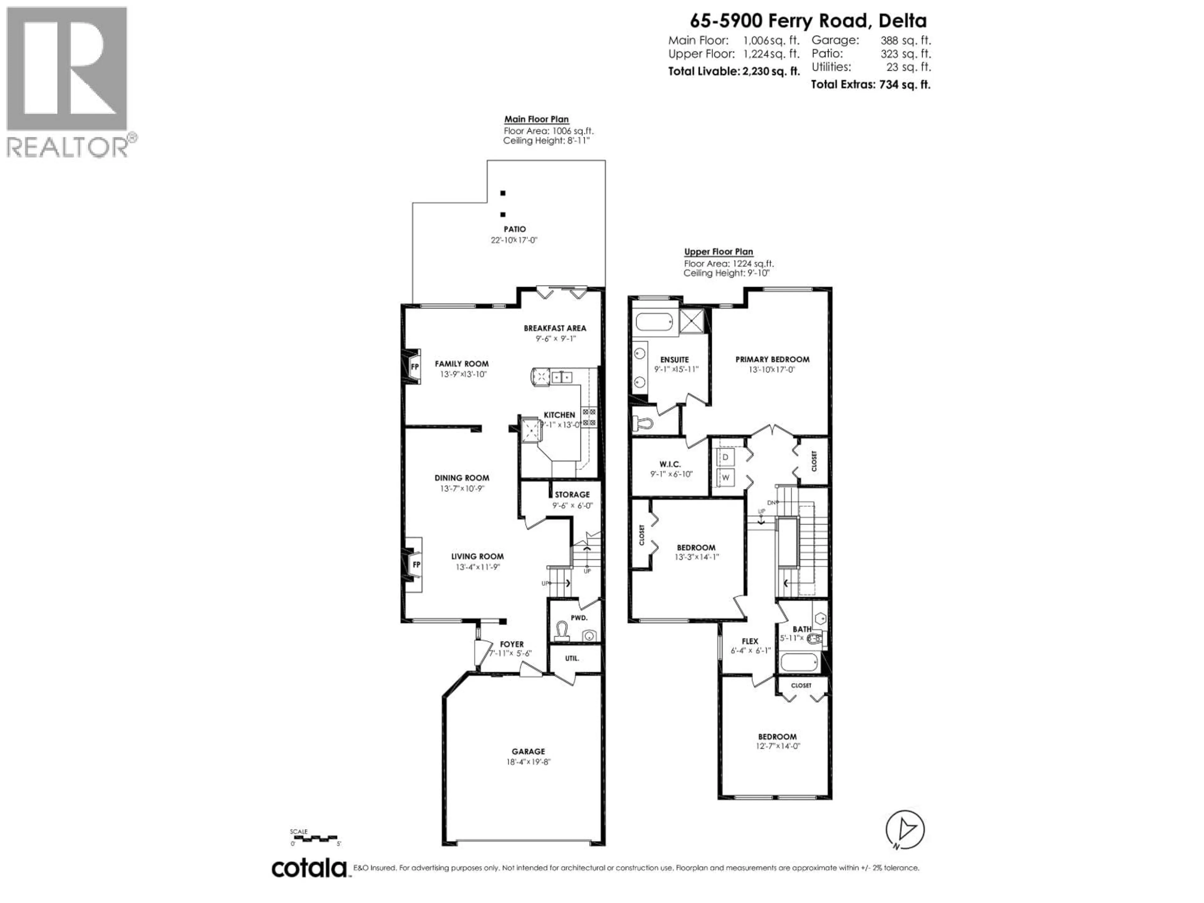 Floor plan for 65 - 5900 FERRY ROAD, Delta British Columbia V4K5C3