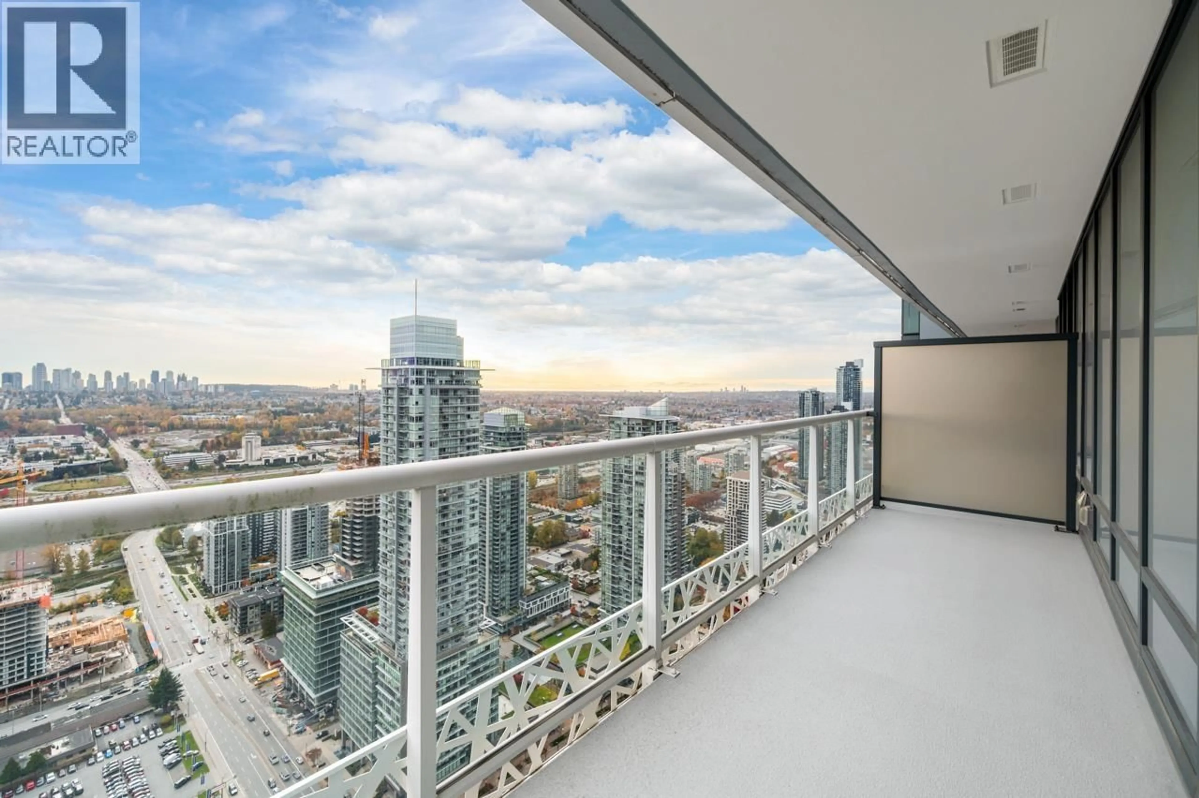 Balcony in the apartment, city buildings view from balcony for 5104 - 4510 HALIFAX WAY, Burnaby British Columbia V5C0K4