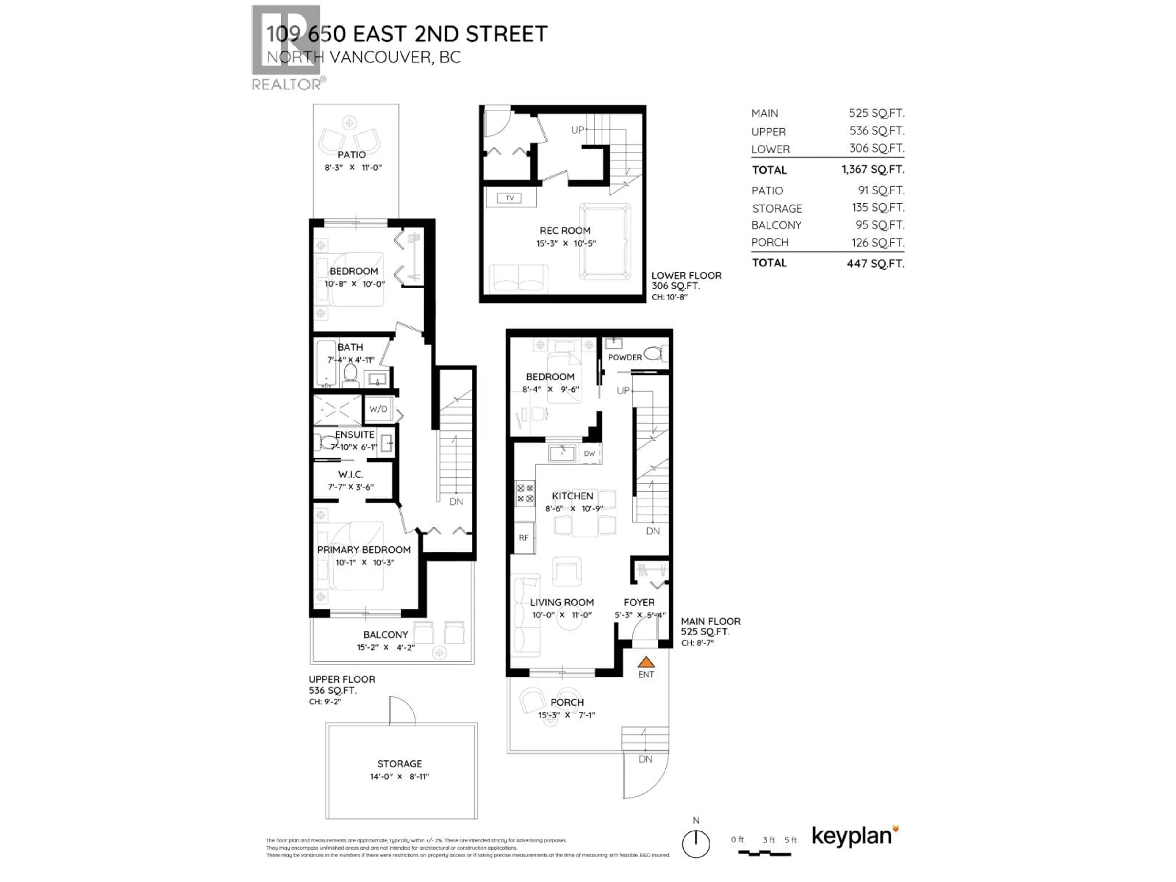 Floor plan for 109 - 650 2ND STREET, North Vancouver British Columbia V7L1E3