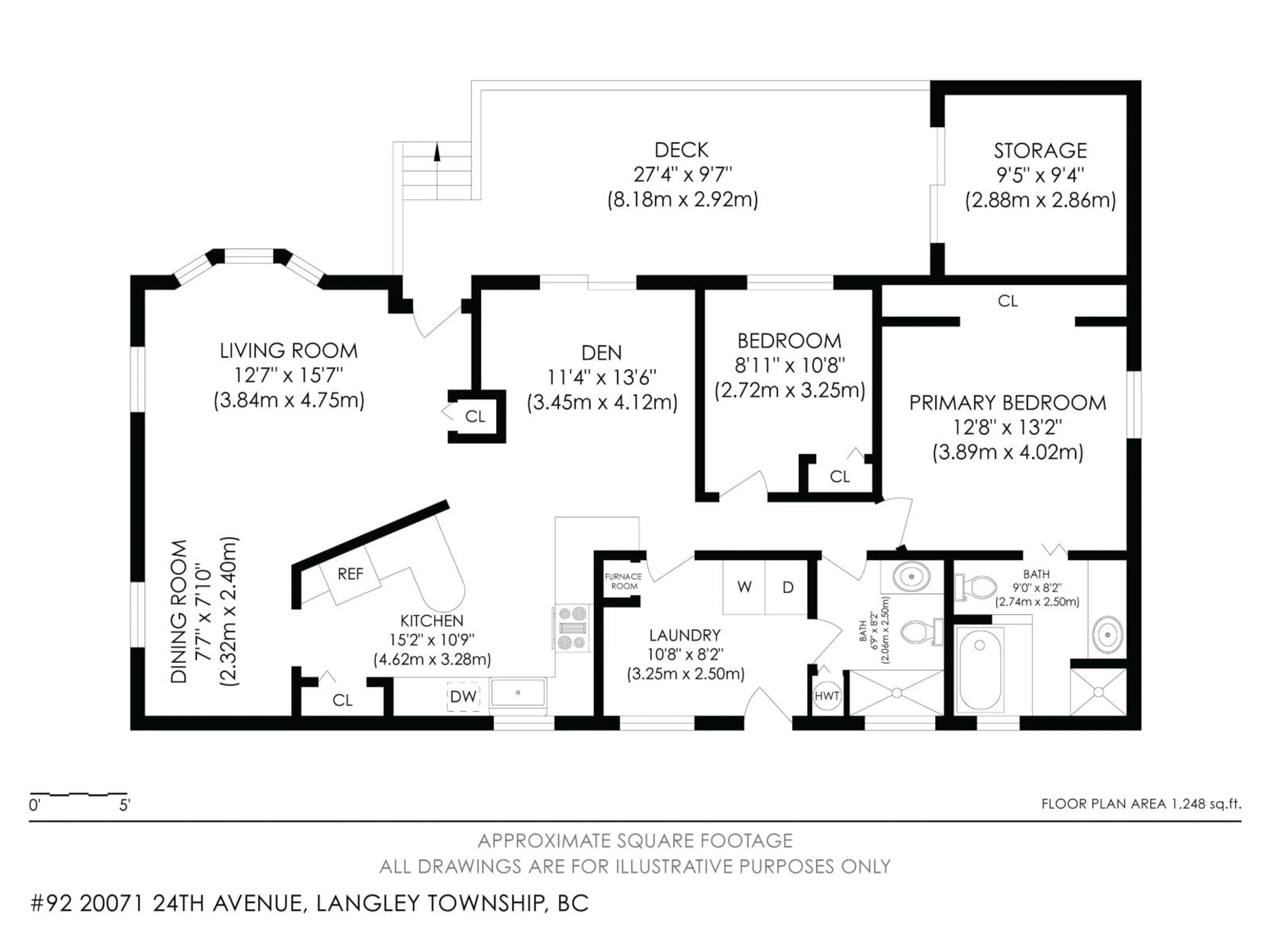 Floor plan for 92 - 20071 24 AVENUE, Langley British Columbia V2Z2A1
