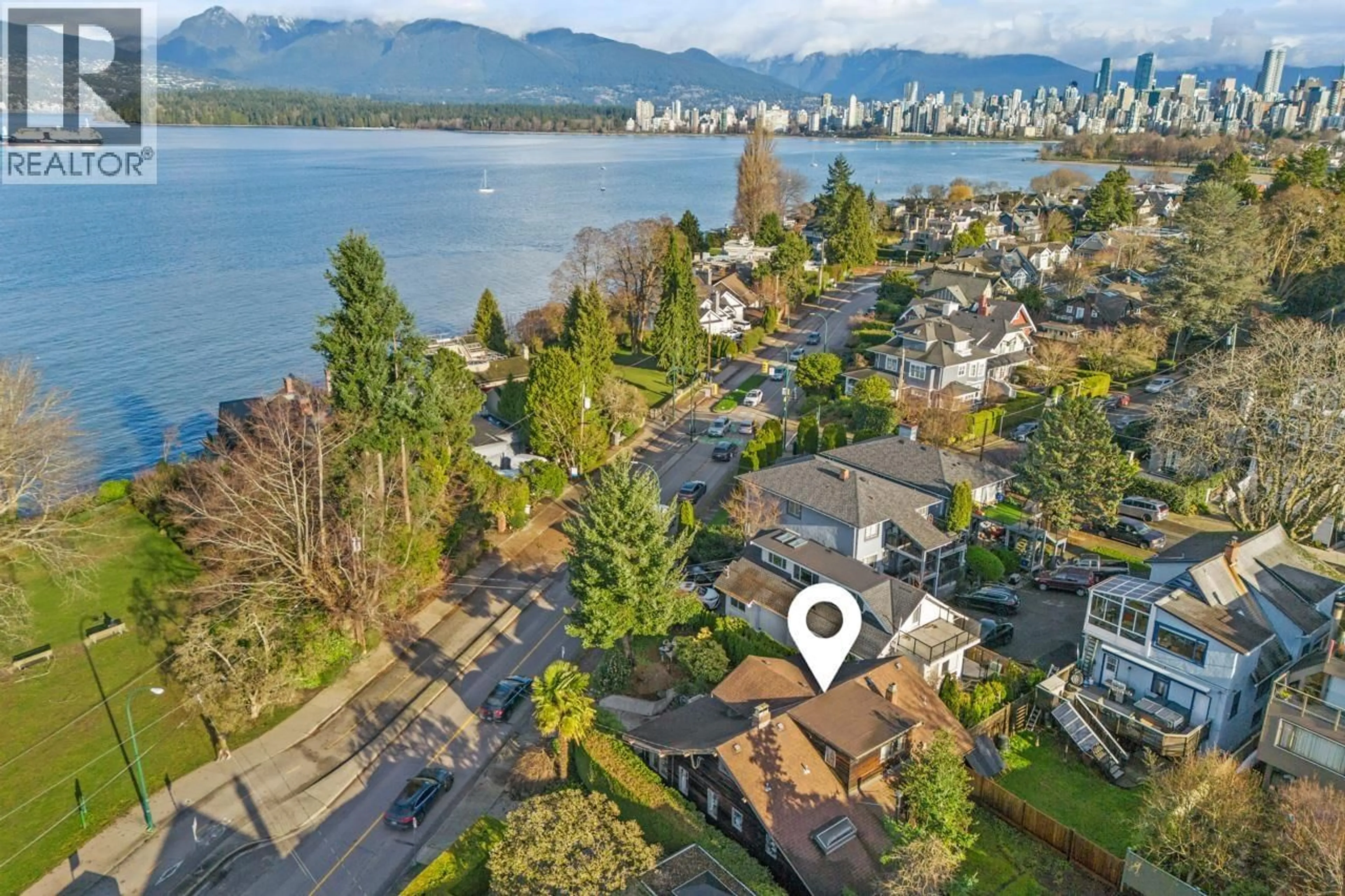 A pic from outside/outdoor area/front of a property/back of a property/a pic from drone, water/lake/river/ocean view for 2730 POINT GREY ROAD, Vancouver British Columbia V6K1A6