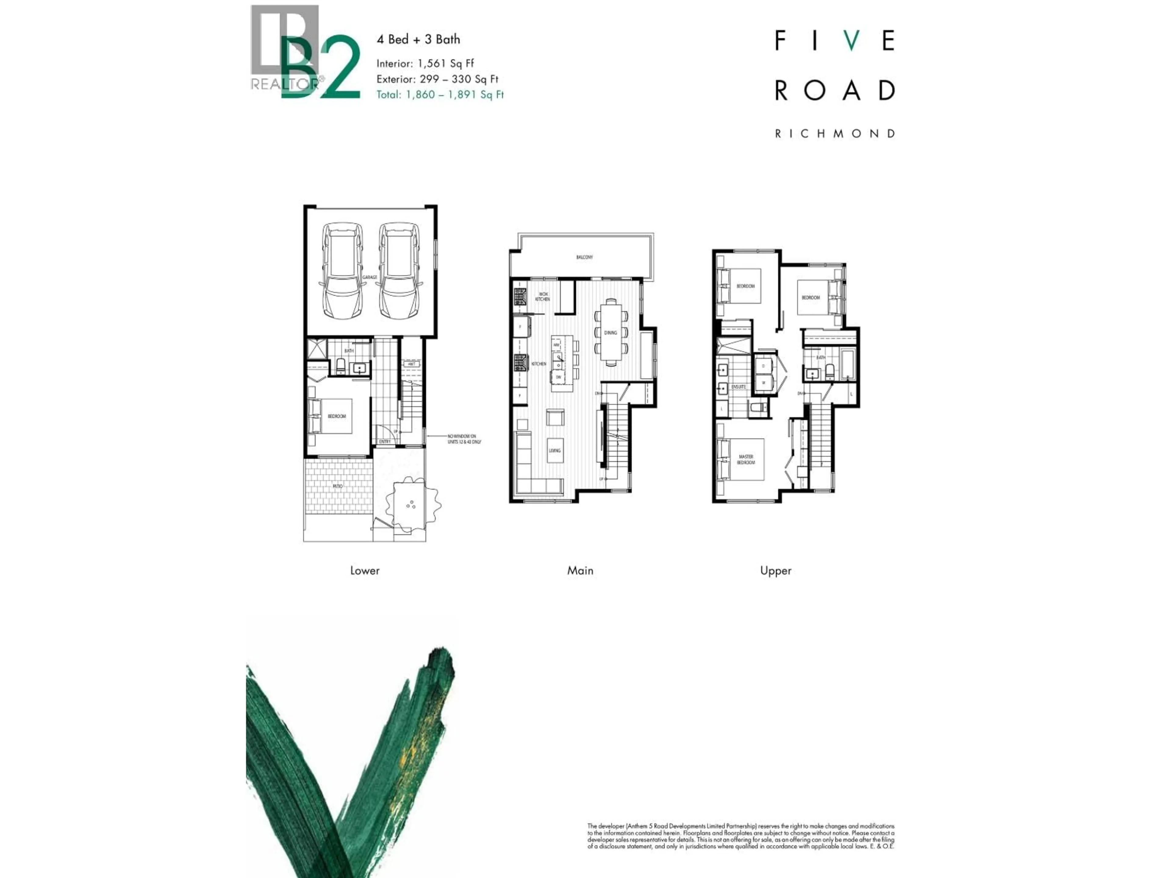 Floor plan for 43 - 10511 NO. 5 ROAD, Richmond British Columbia V7A0B2