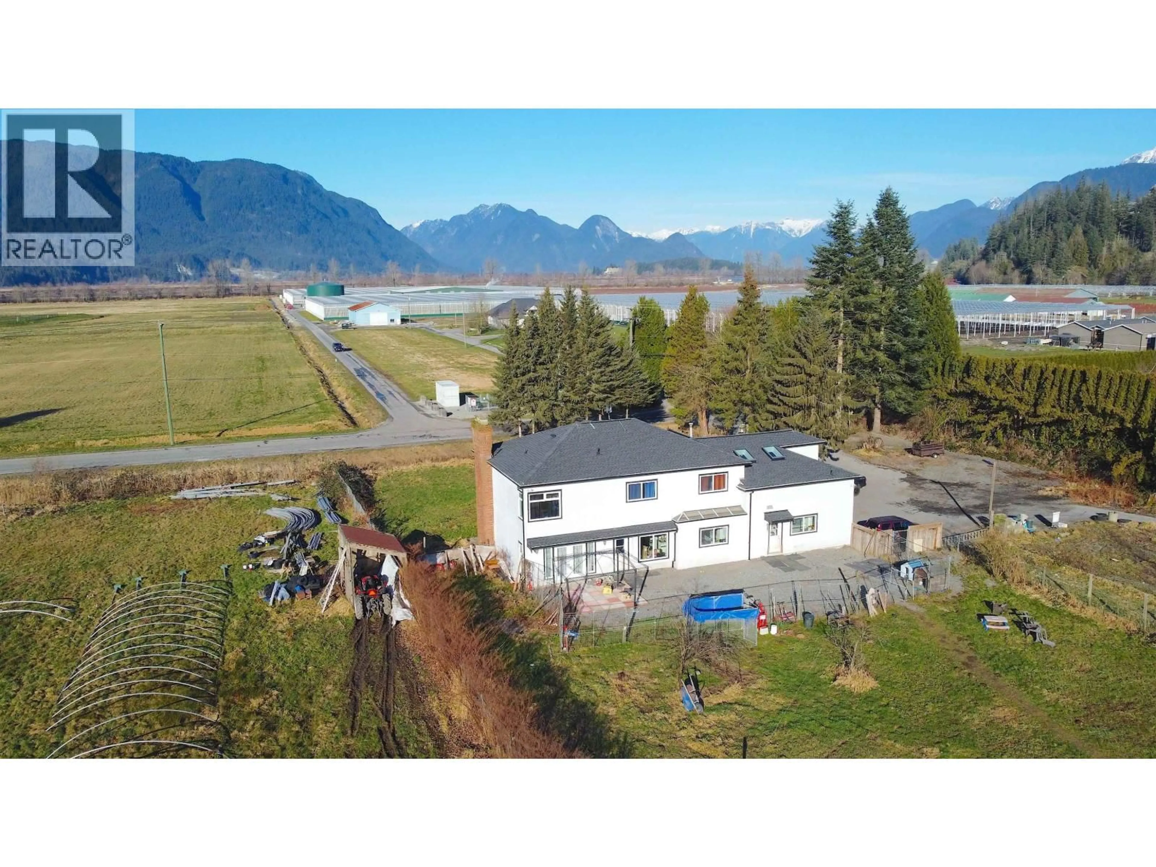A pic from outside/outdoor area/front of a property/back of a property/a pic from drone, mountain view for 19682 RICHARDSON ROAD, Pitt Meadows British Columbia V3Y1Z1