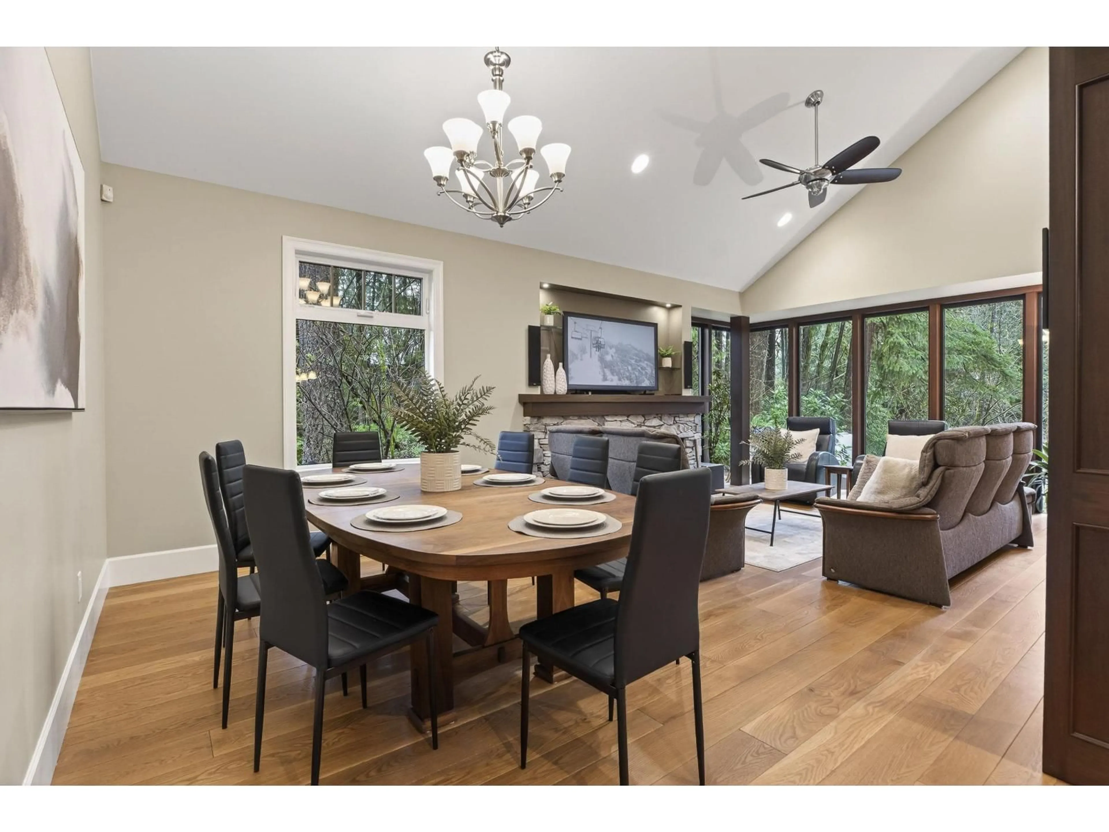 Dining room, wood/laminate floor for 3649 202 STREET, Langley British Columbia V3A1R6